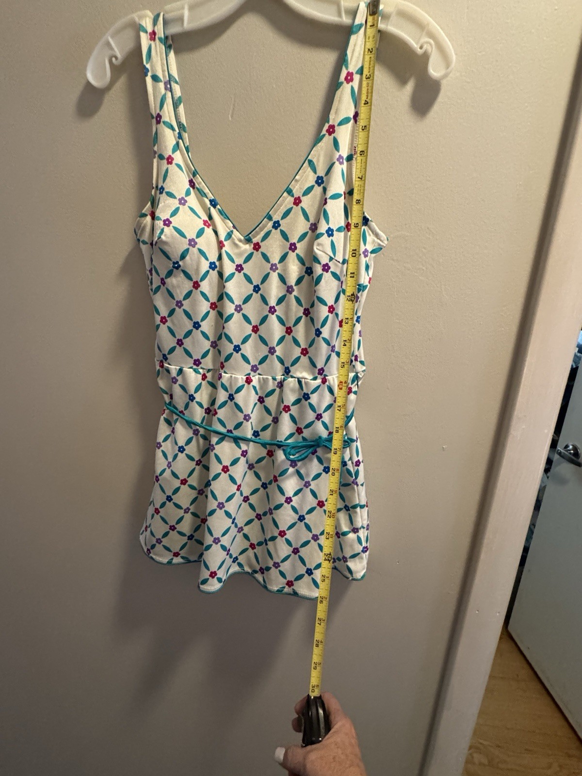 Gabar New York Vintage Womens One Piece Skirted￼Bathing Suit With Wrap Sz 12