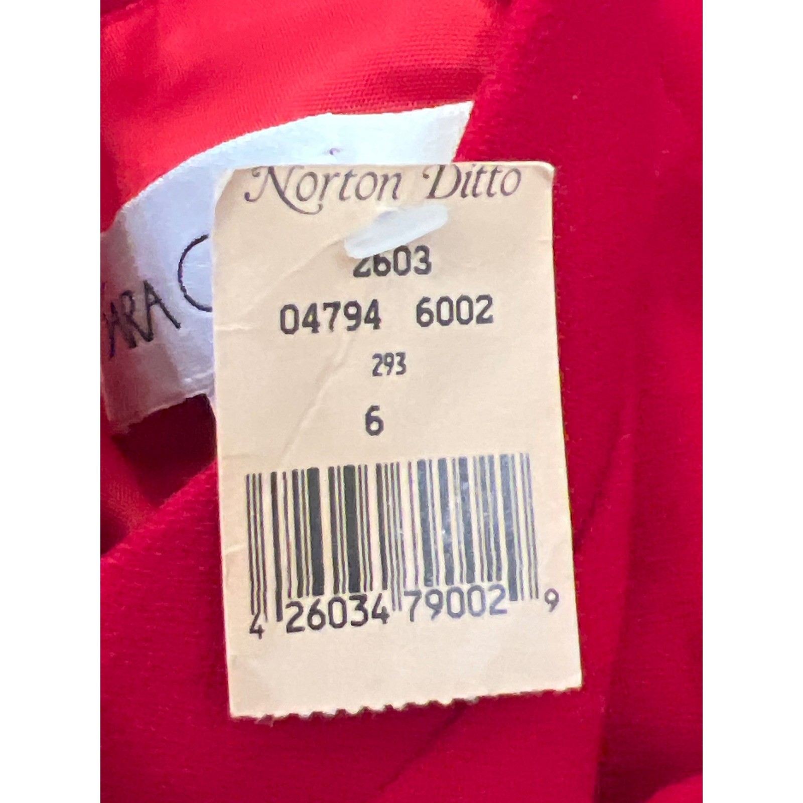 Sara Campbell Red Wool Dress Vintage Military Style Belted Asymmetrical Size 6