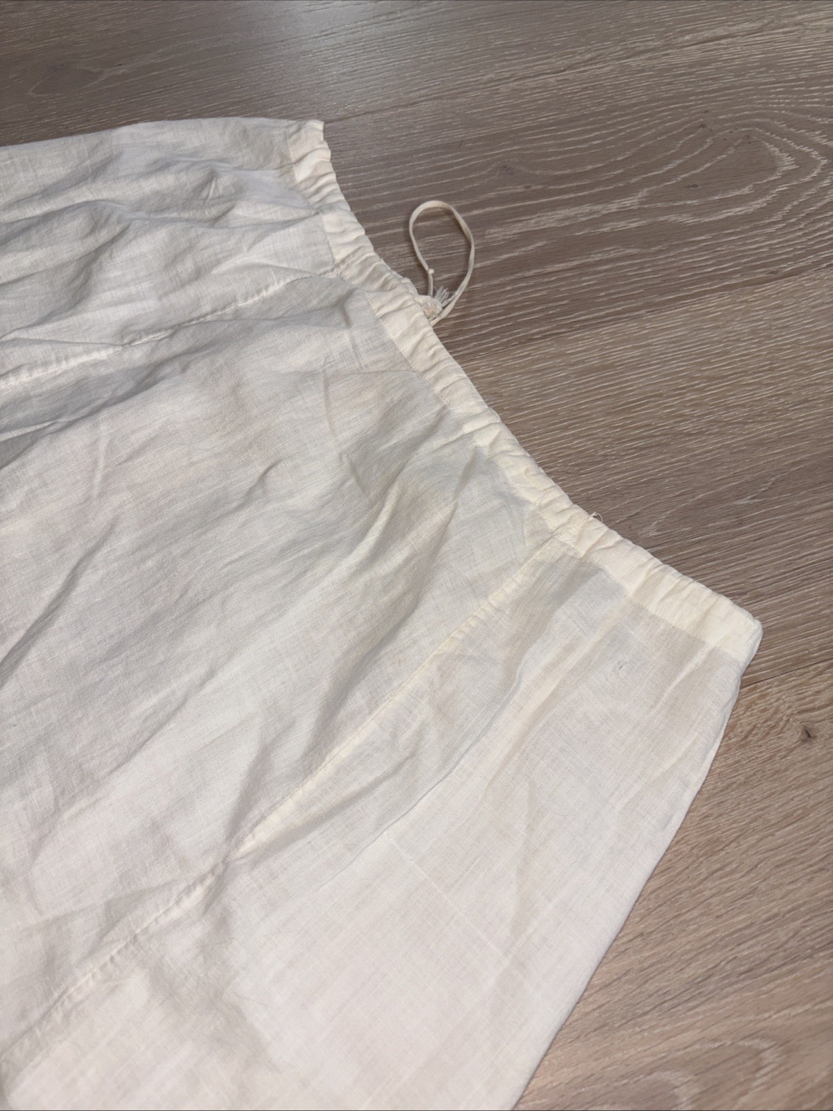 Antique Victorian Edwardian Ivory Cotton Petticoat Skirt C. 1900 Lace Hem