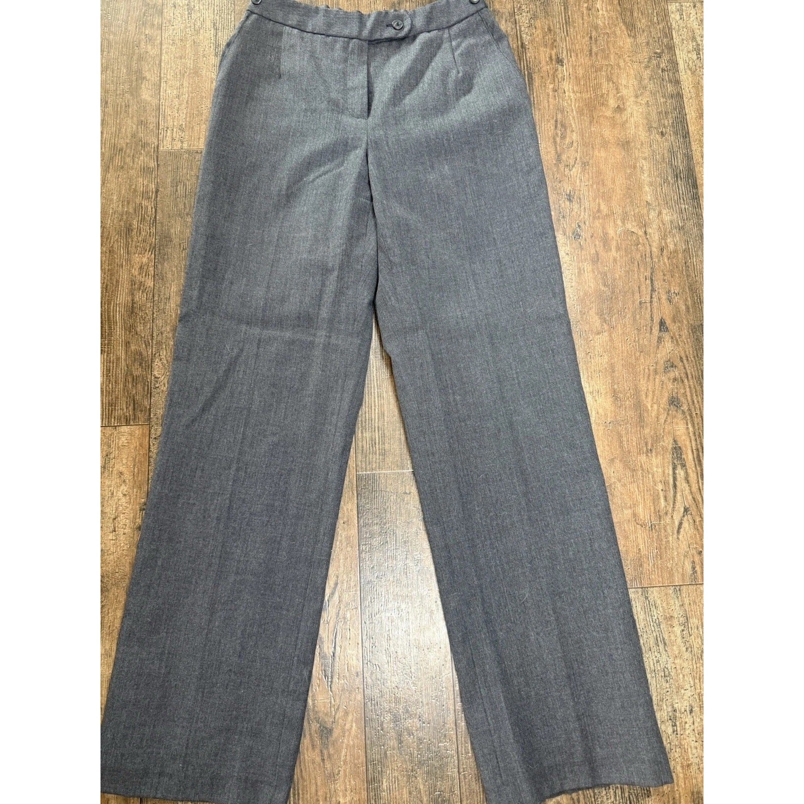 Vintage Harve Benard Sport Wool Pants Womens Charcoal Gray Lined Size 4 Tall