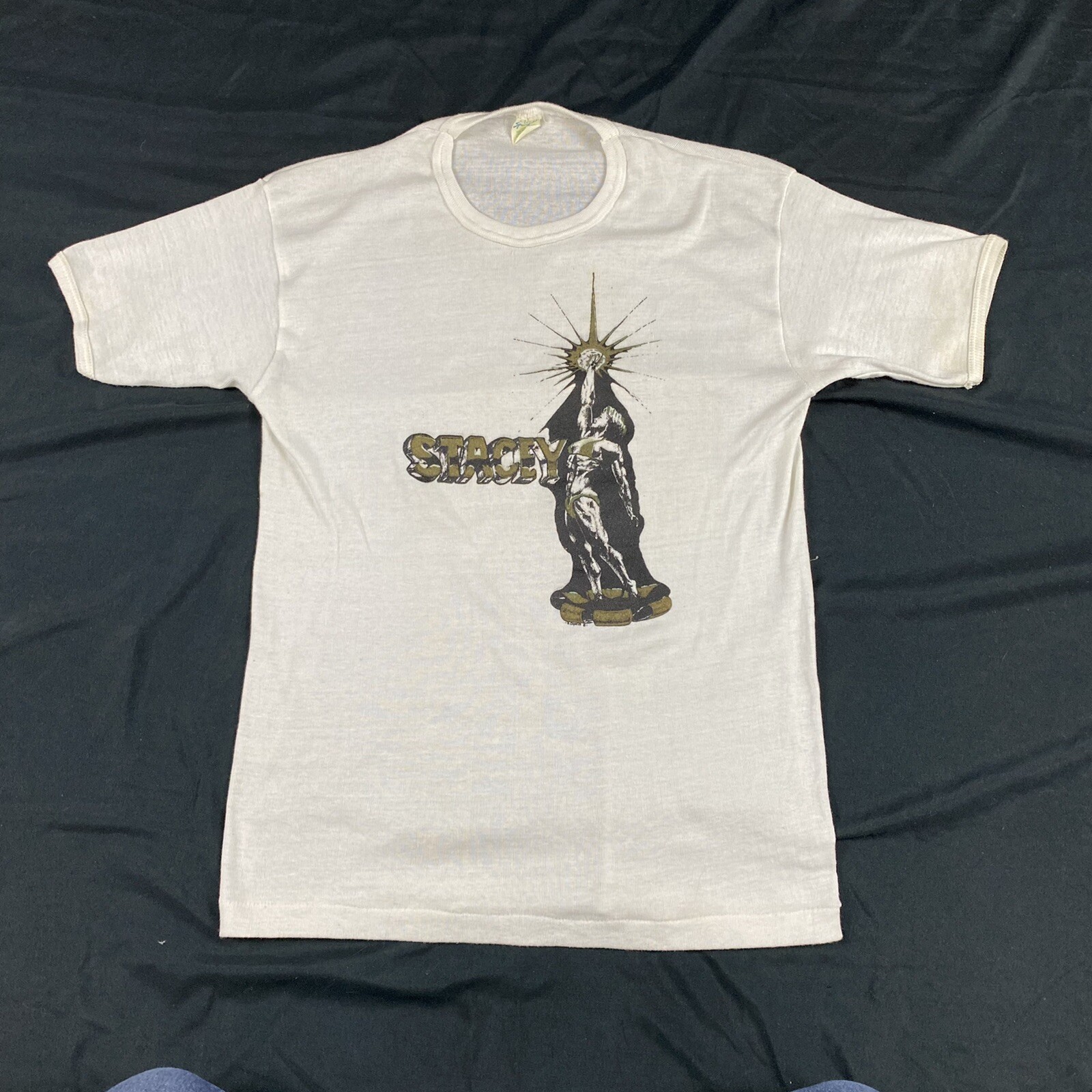 Vintage Stacey Bentley Body Builder White T-shirt Women’s S-M Made In USA