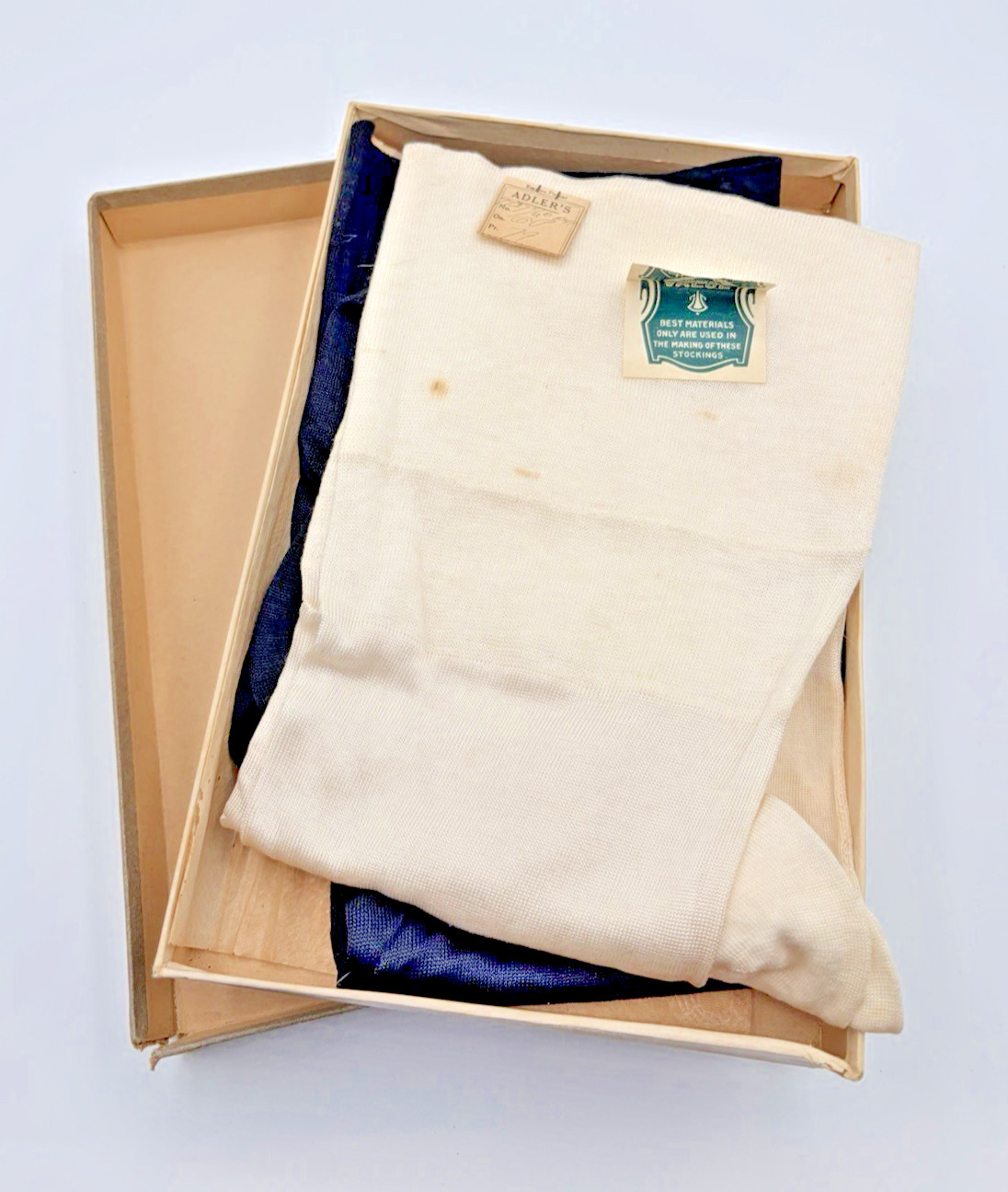 Antique 1920s Edwardian Cotton Silk Hosiery Stockings Lot Spiderweb Tissue Paper
