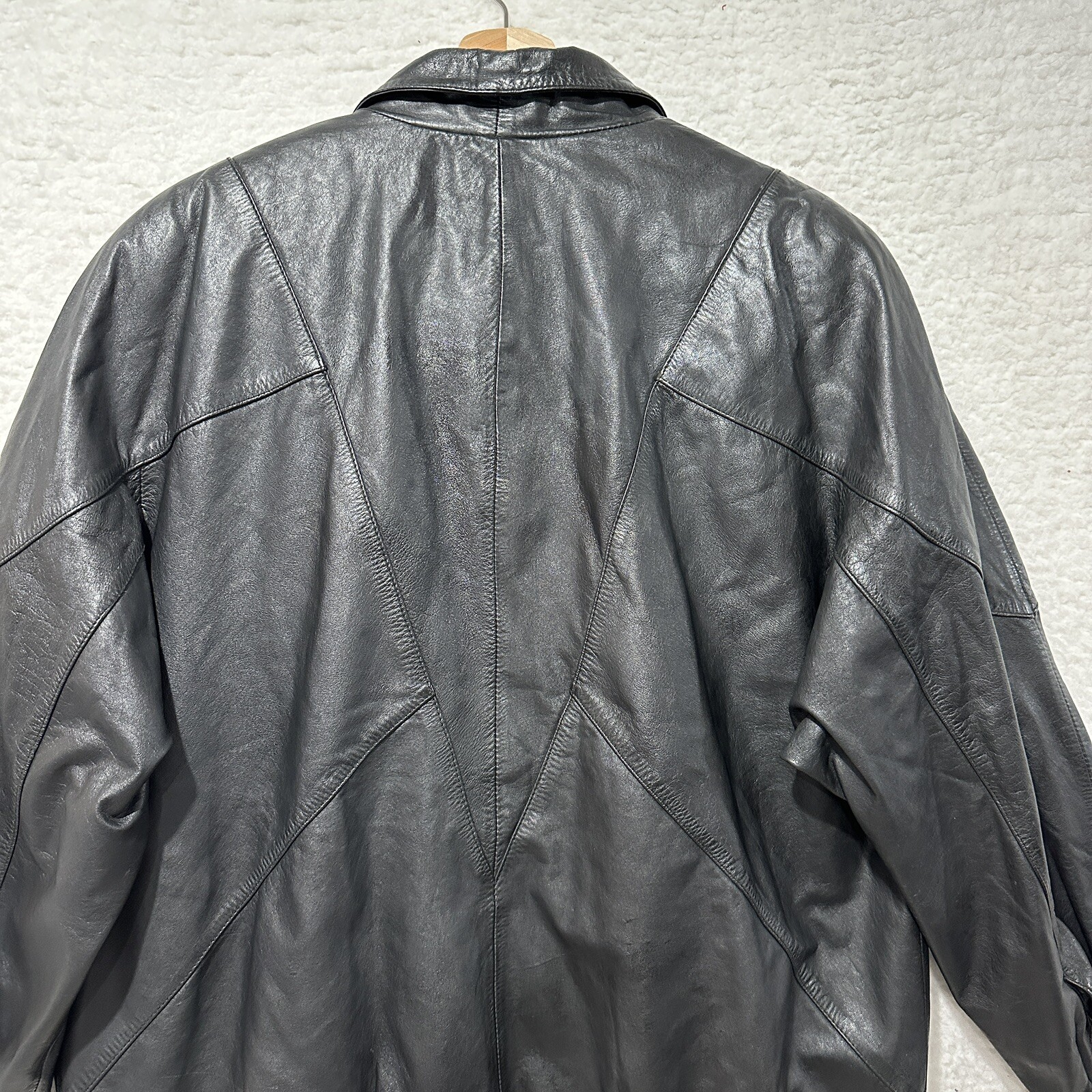 Wilson Vintage Women Thinsulate Lining Removable Black Leather Jacket Size Small
