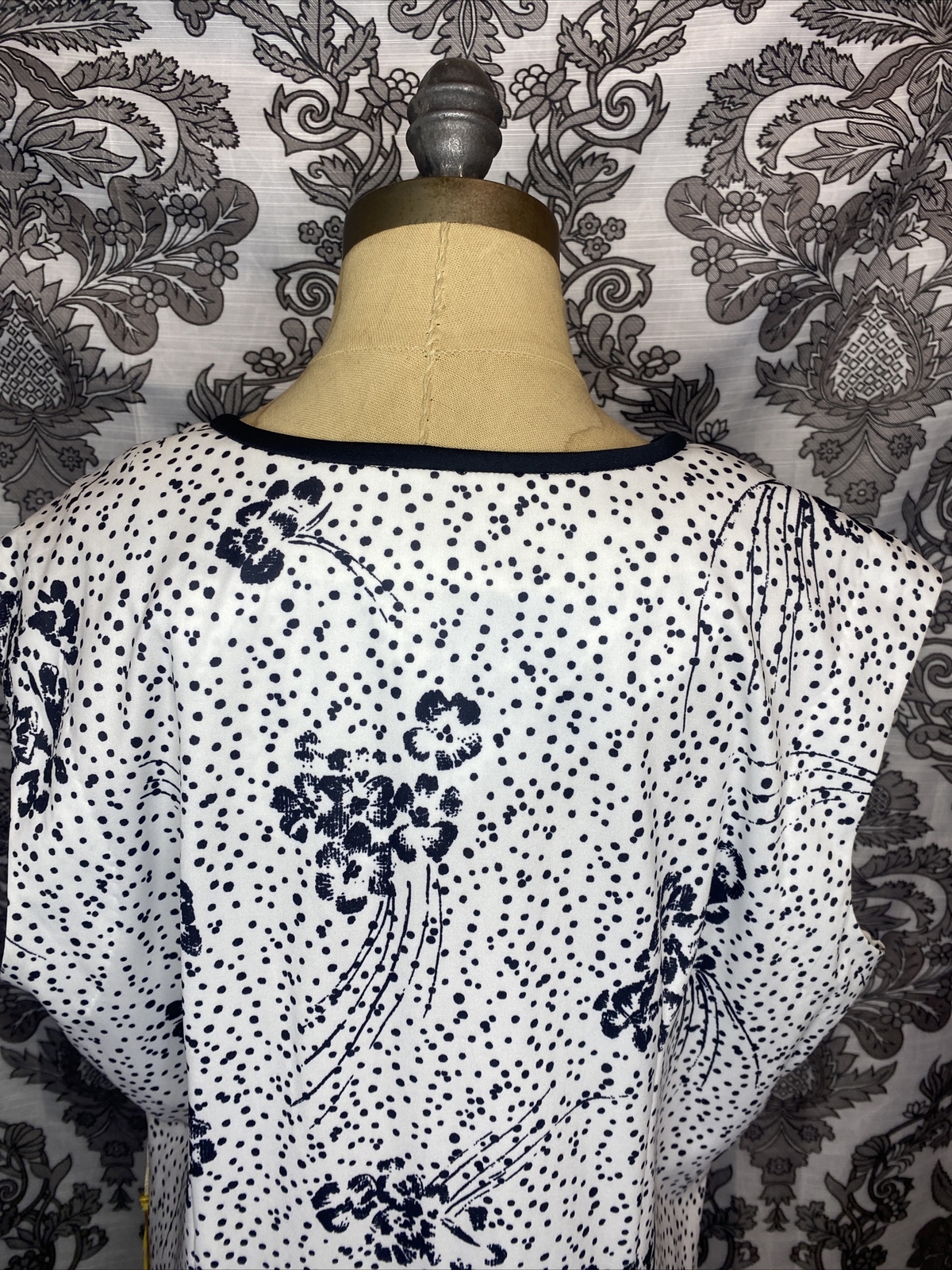Vtg 1970s Dress Floral House Dress British Lady Union Label NWT Size 16 USA