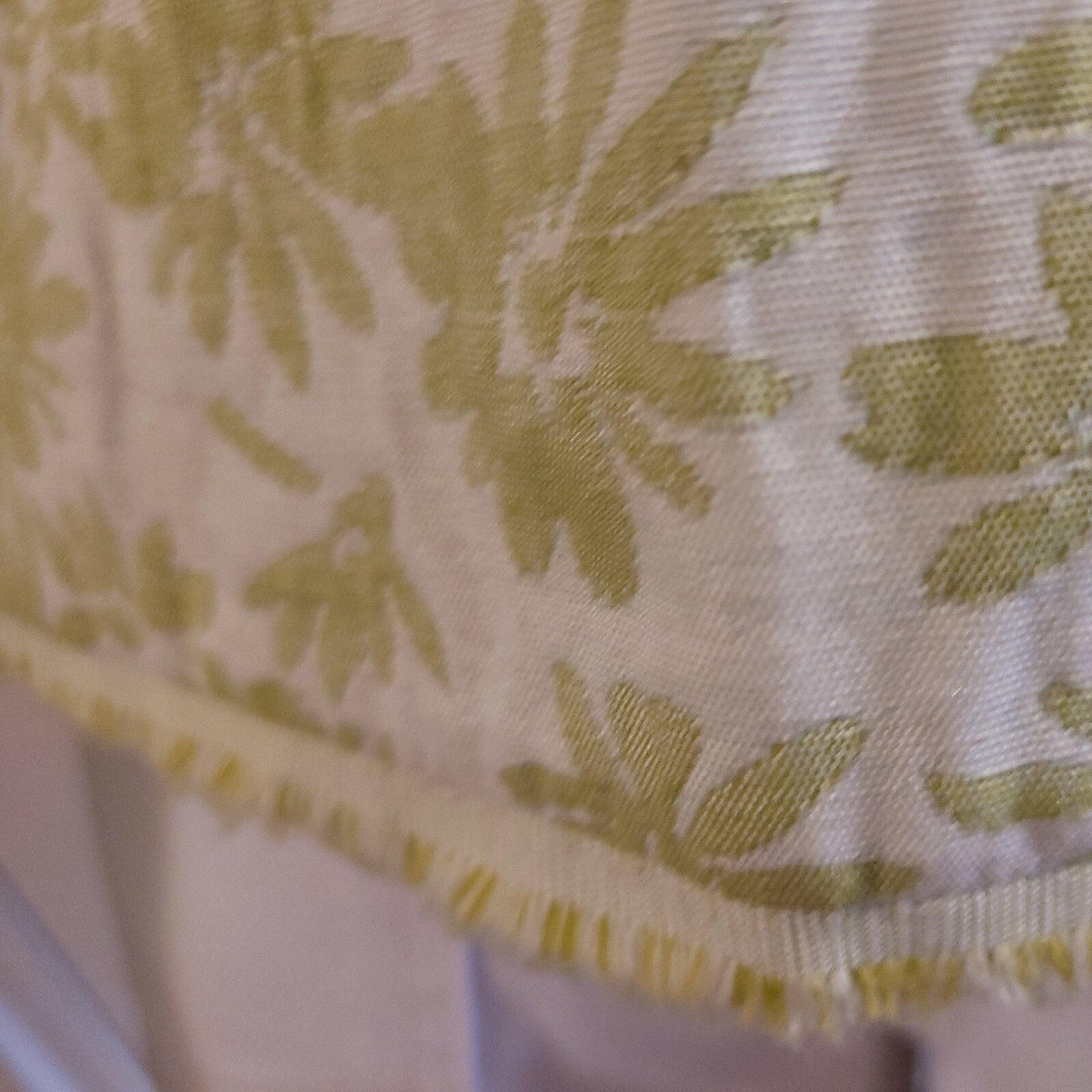 Vintage 1990s Evening/Cocktail Jacket GREEN/IVORY SZ M Floral Print Jaquard NWOT