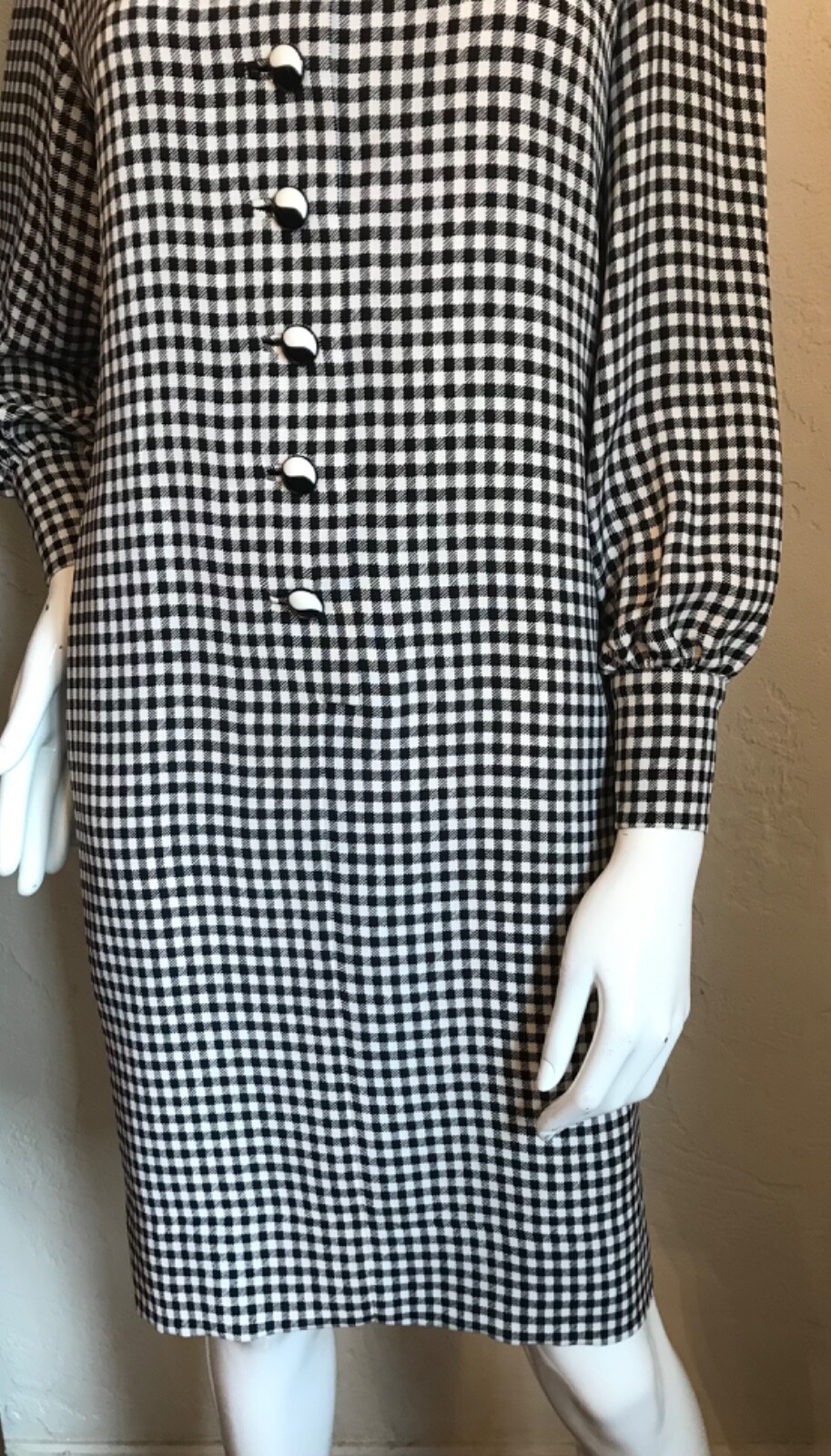 VINTAGE David Hayes Neiman Marcus Houndstooth dress 4