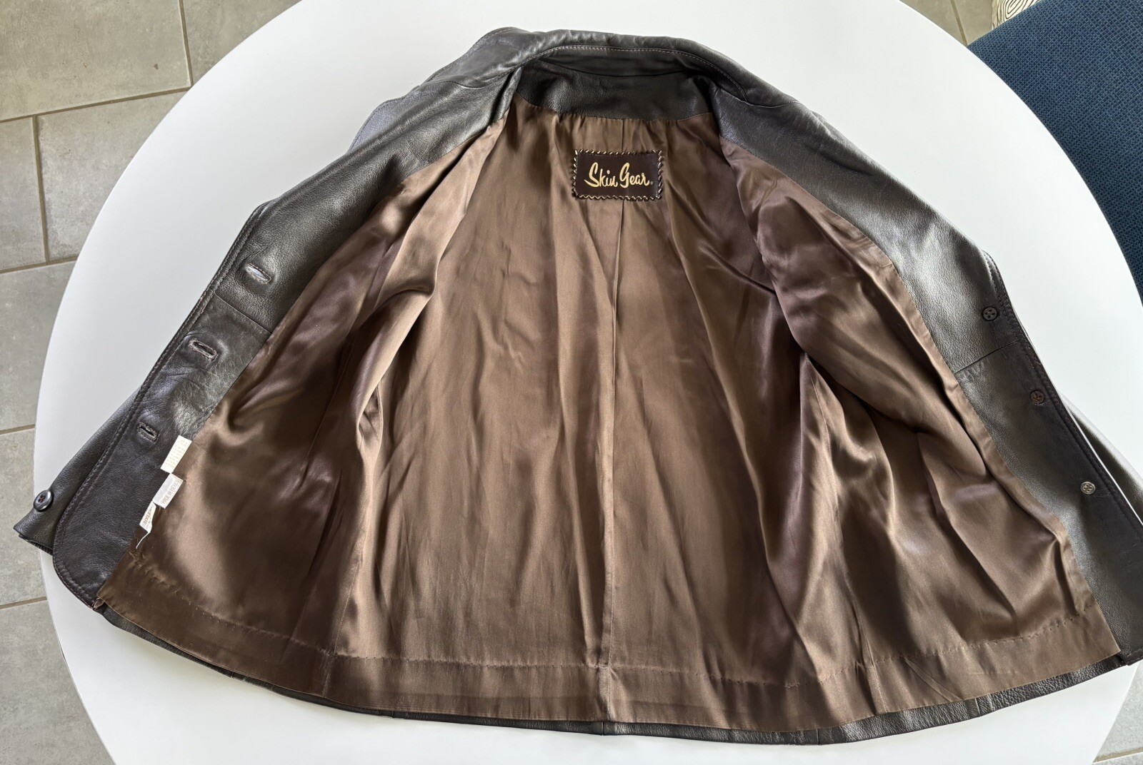 Vintage 80s Skin Gear Leather Jacket Women’s Soft Gray Sz S M