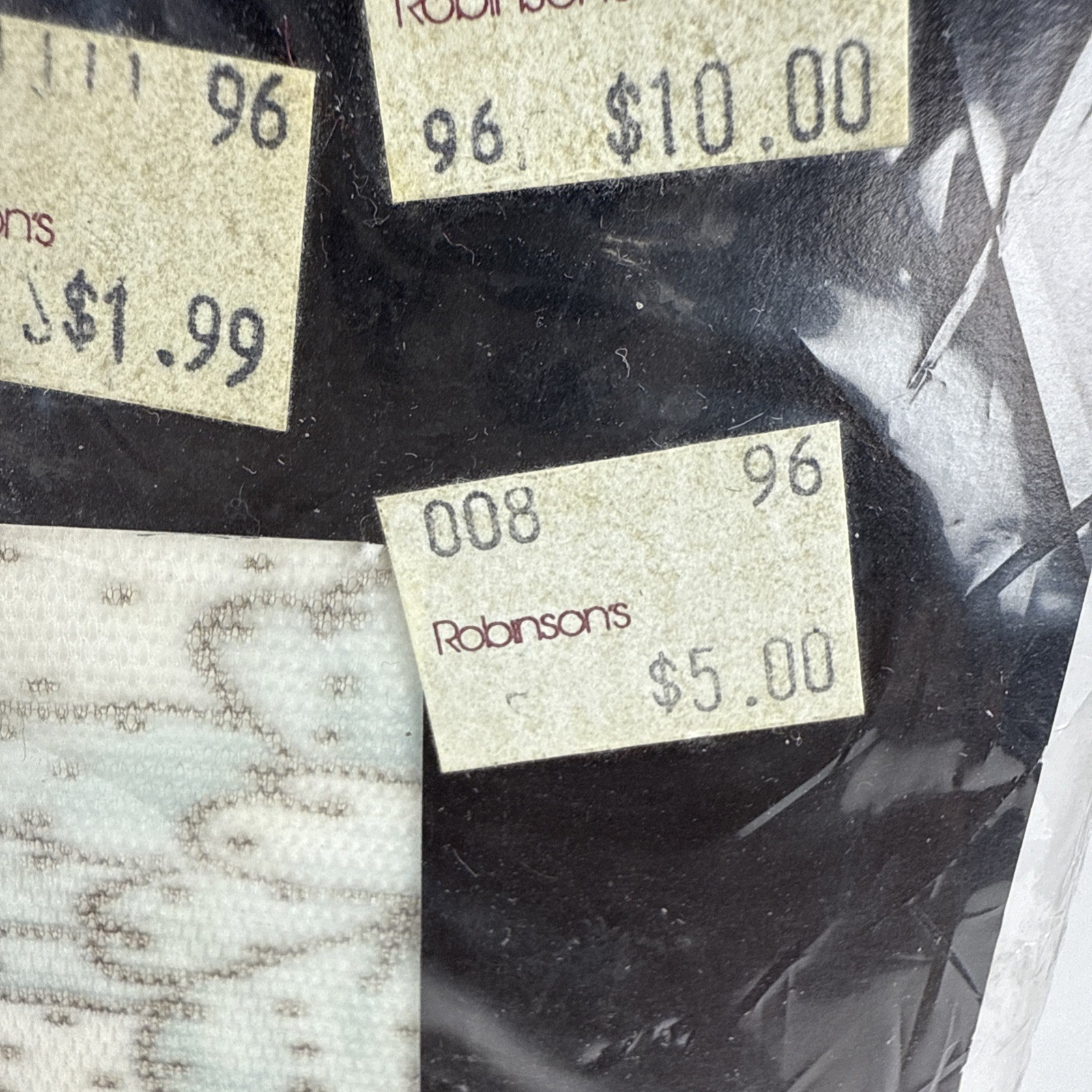 Retro 1990s Hue Off White Blue Florals Sheer Pantyhose Small 5’-5’6” NOS