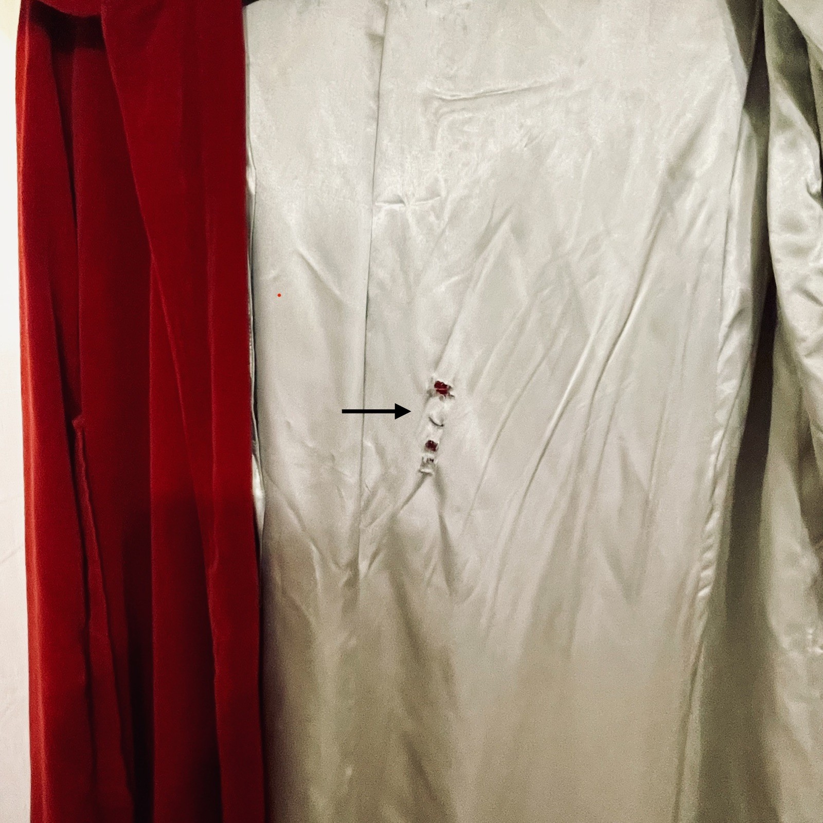 Vintage 1940-50s Red Velvet Hooded Cape Riding Hood M/L Handmaid’s Tale Cosplay