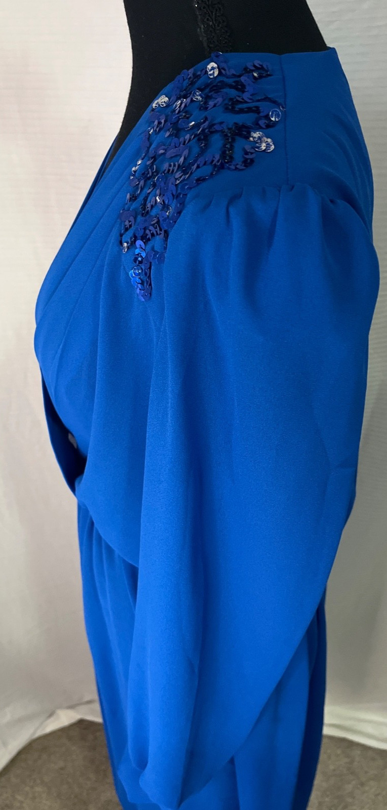 Vintage 70’s Dress 4 6 Blue Sequins by Trends by Jerrie Lurie