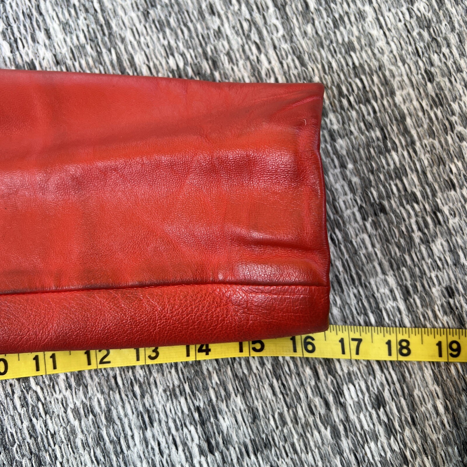 70’s Red Orange Leather Belted MOD jacket By The Parisian New England Sportswea