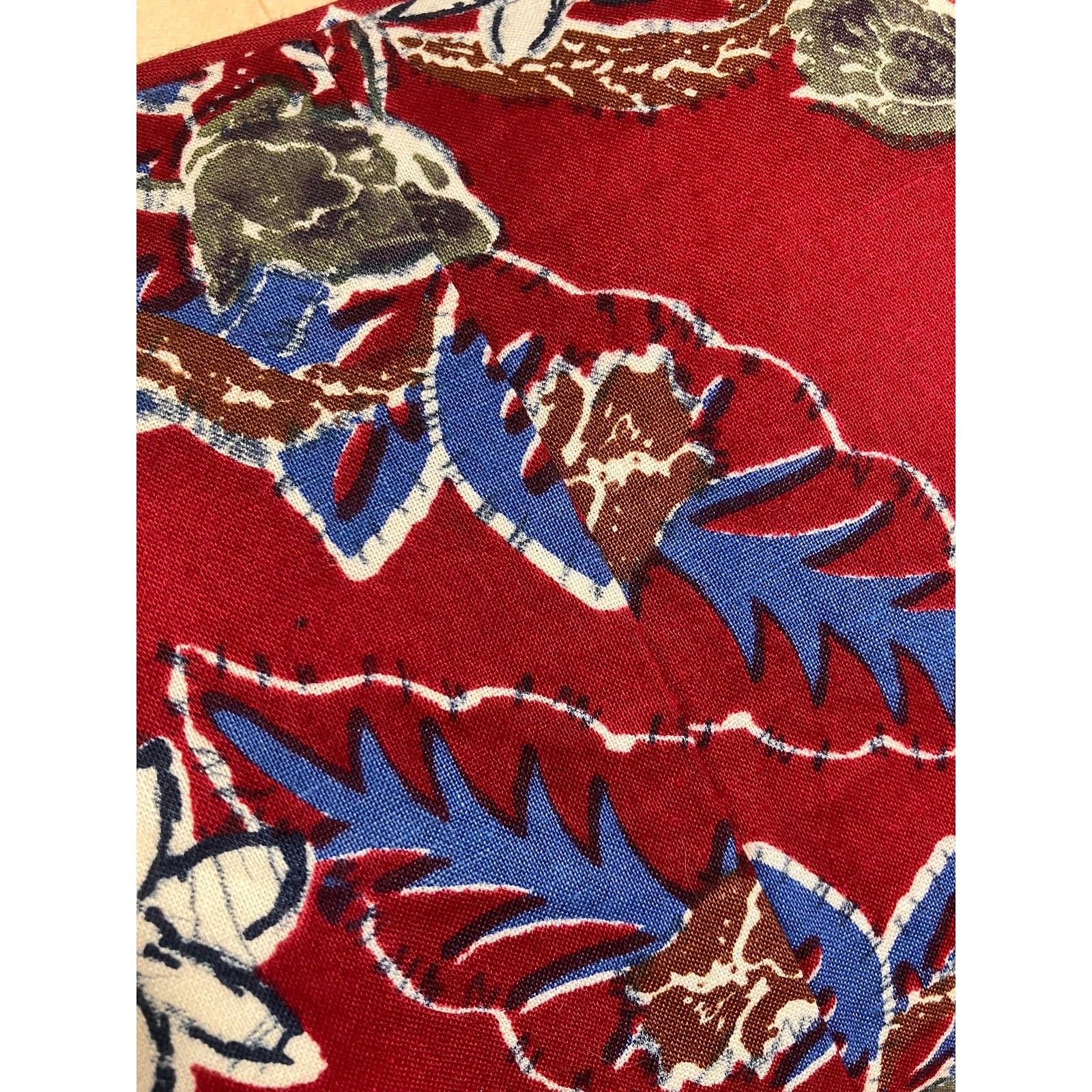 Vintage 1970s Dash-About Floral Cotton Sun Dress Red Blue Petite Small Boho
