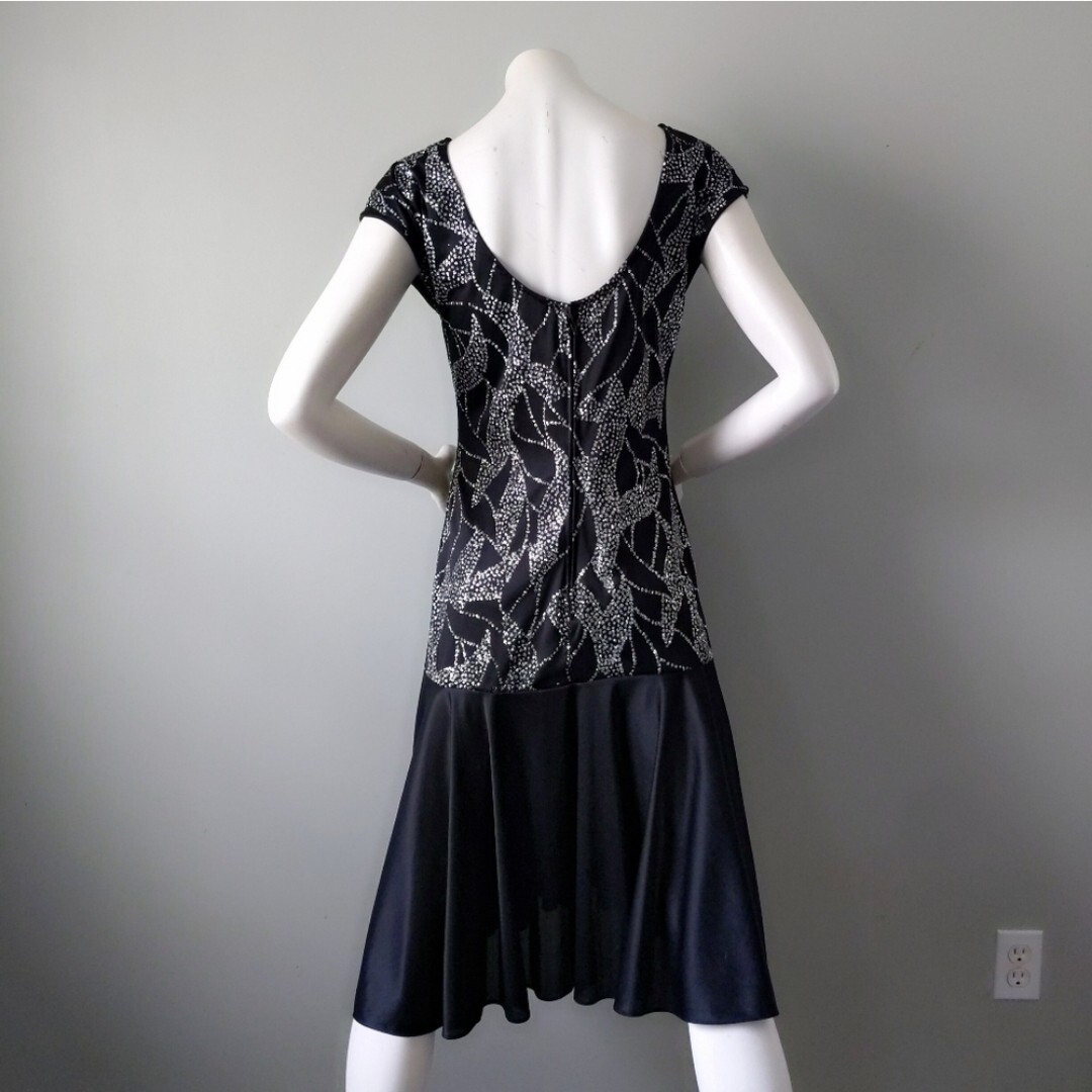 Diamond’s Run Wayne Diamond Women L Black Midi Dress Glitter 70s Vintage Party