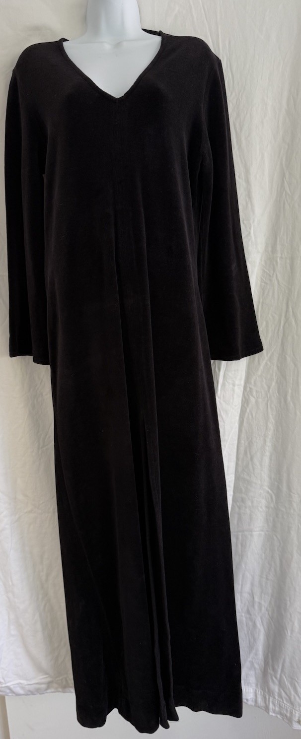VTG Hudson’s From Switzerland Black Maxi Goth Elvira Dark Romantic Dress Sz M