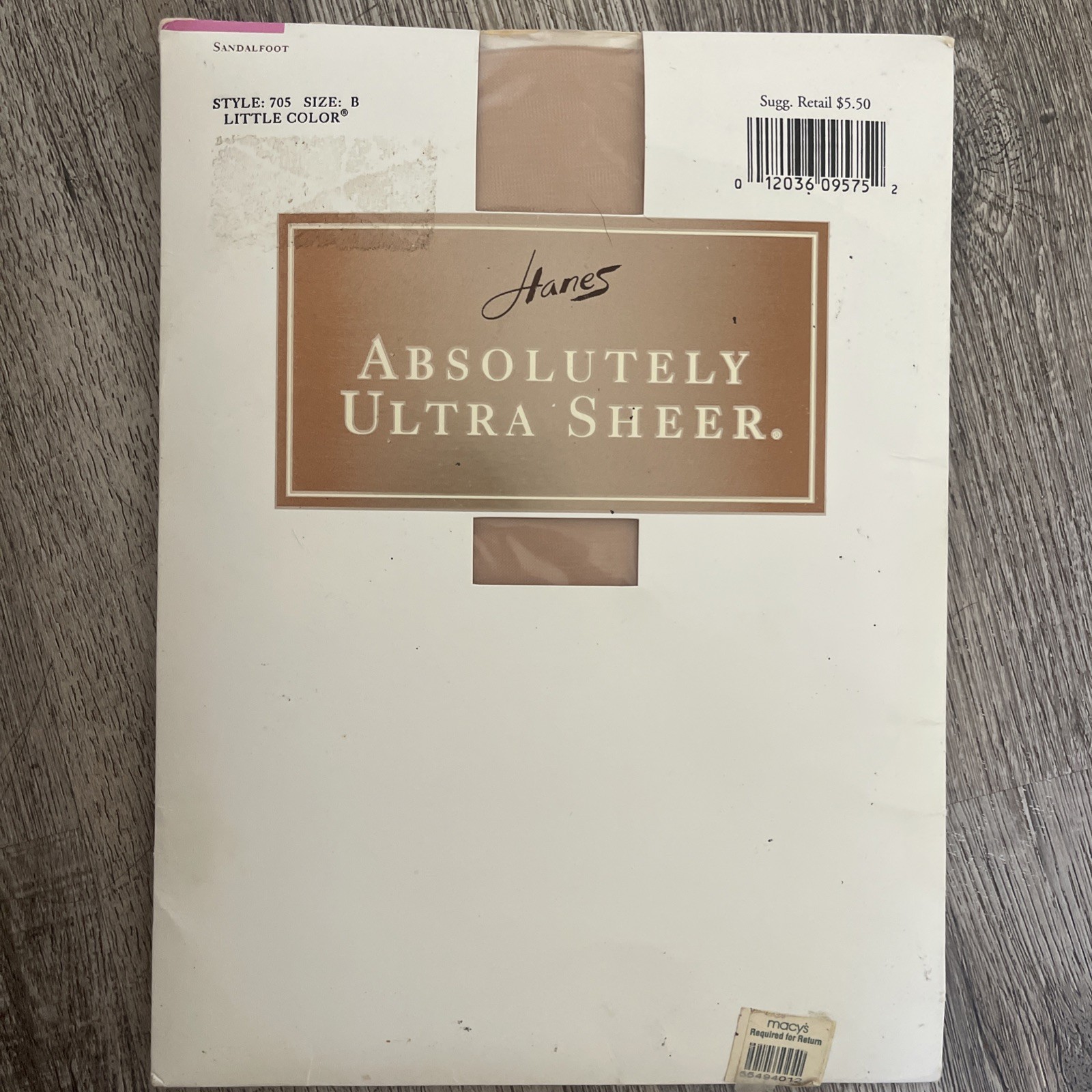 Hanes Absolutely Ultra Sheer Pantyhose Control Top #707 Size B Little Color