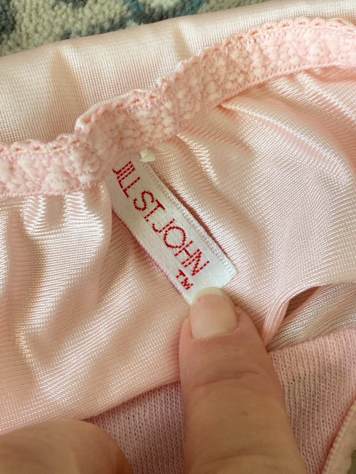 Vintage Bombshell Jill St John Lace Bikini Panties Peach Pink M