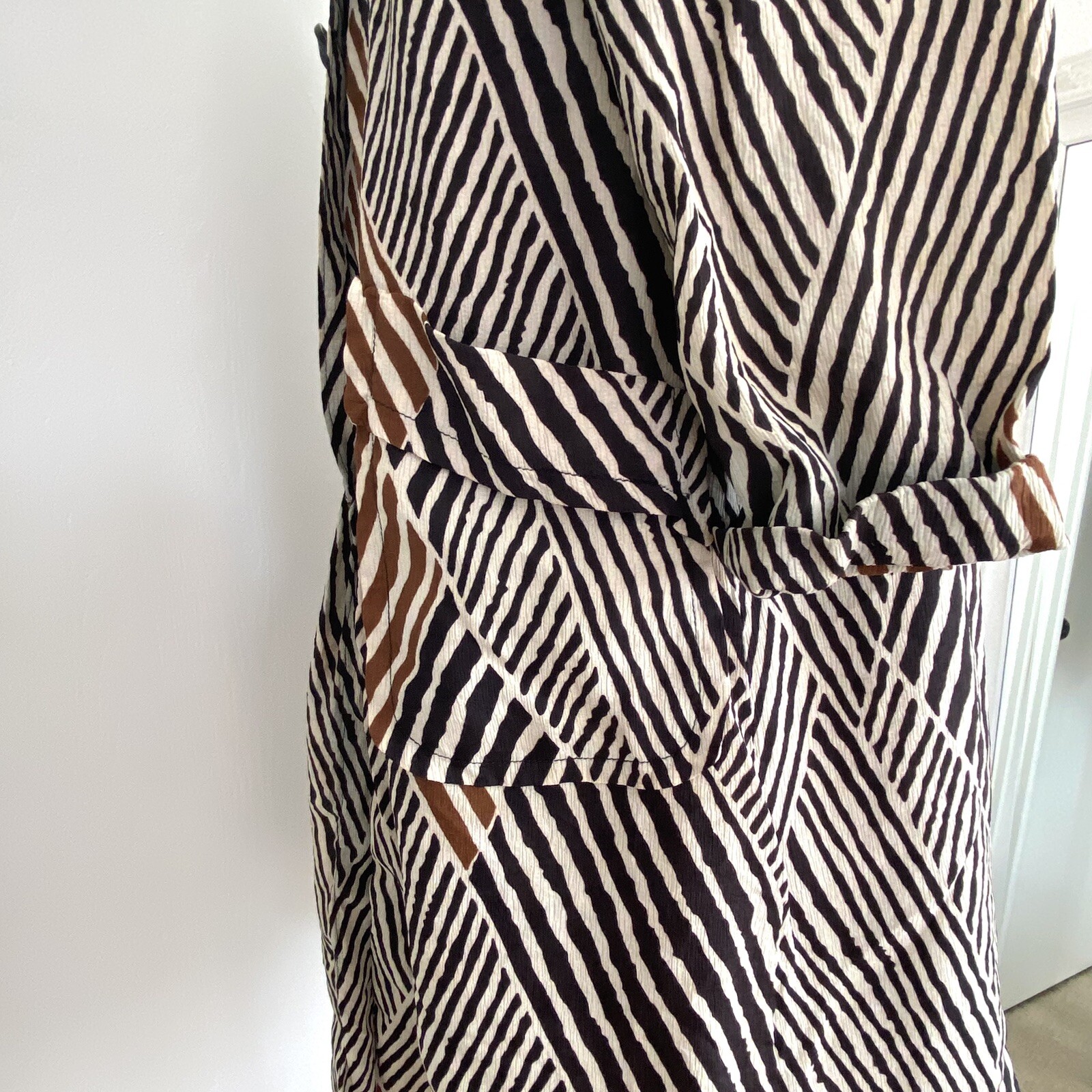 Betty Rose Vintage 1960s Sea-Dry Water Repellent Stripe Button Jacket Coat – M