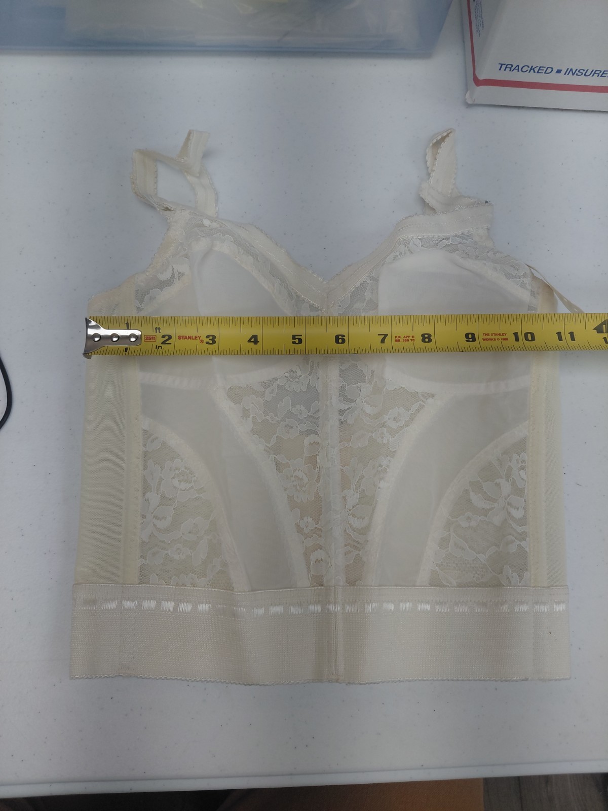 Vintage Sheer Beauty Carnival Longline Bra Size 34B