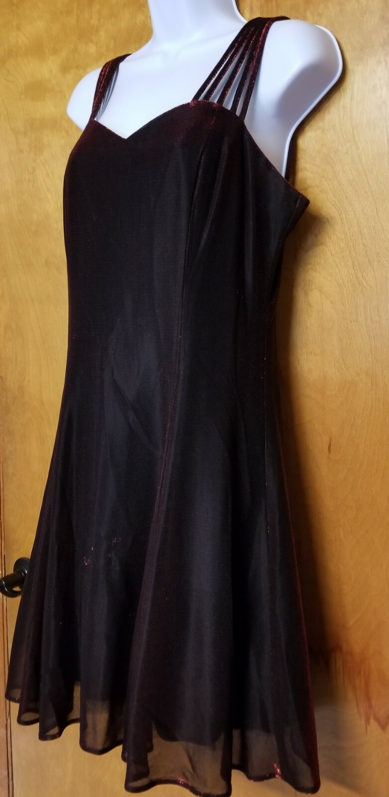 VTG All That Jazz Metallic Red Sparkle Cocktail Juniors Size 13/14 (Women’s M/L)