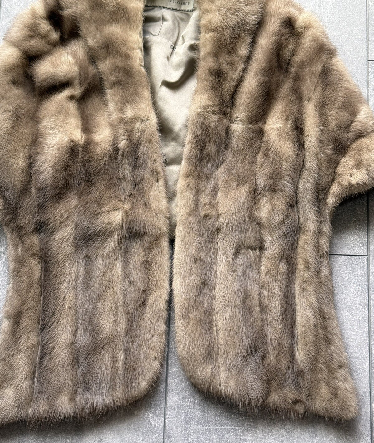 MINK Fur Stole Bolero Shrug Wrap Cape The Higbee Company Fur Salon Vintage