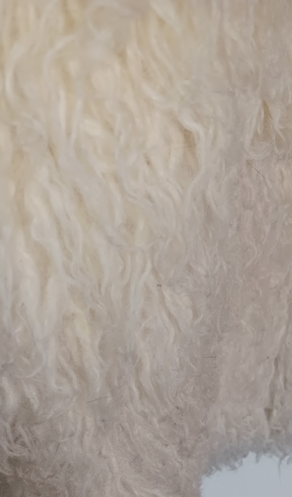 Vintage Handmade Greece Pure New Curly Long Lamb Wool Vest Woman Sz 2X EUC