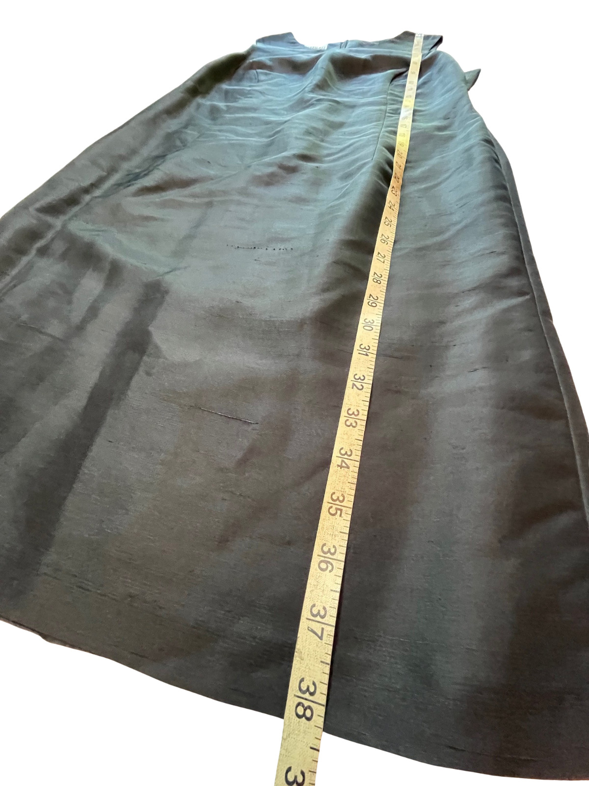 Vintage 90s Black Silk Cocktail Dress 8 Sheath Retro MCM Elegant LBD Career
