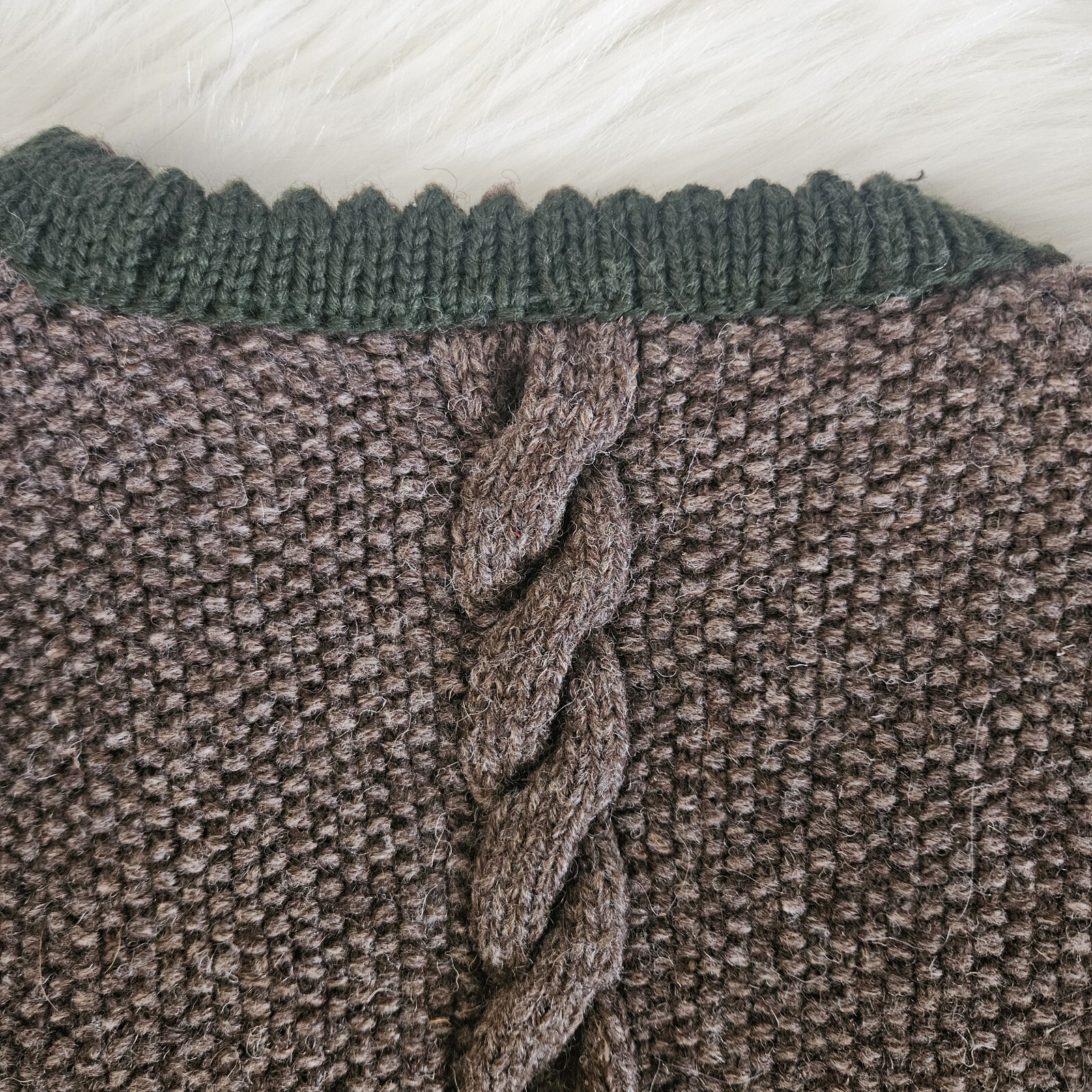 VTG Austria Jacket Octoberfest Cable Knit Hand Stitch Wool Crop Vienna US-M 70s