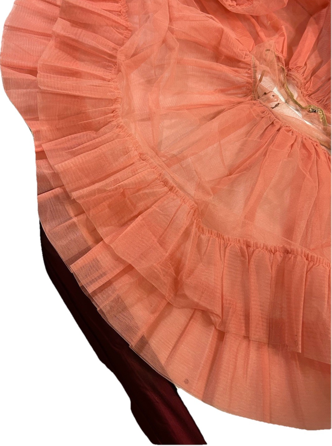 1950 Original Crinoline Petticoat Double Material with 5.5 Ruffled Bottom 140 In