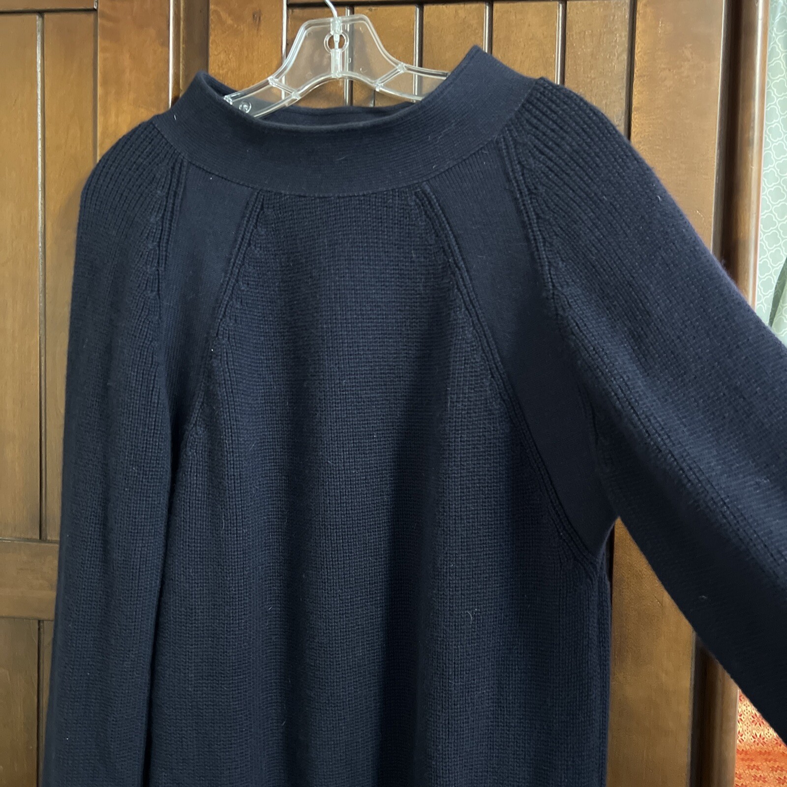 Vintage Issey Miyake 80’s oversized womens Angora / Cotton navy sweater Size S/M