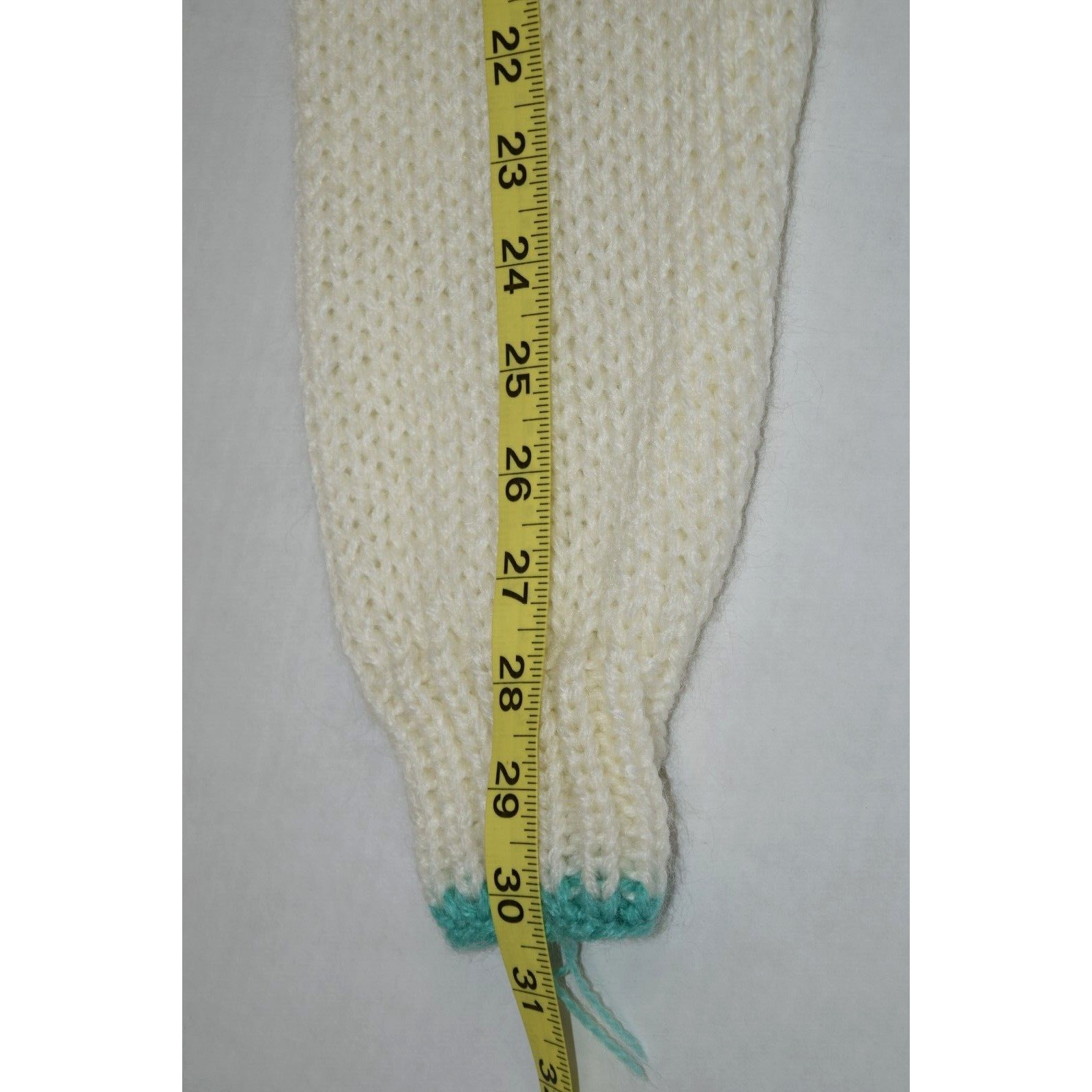 Vintage Sweater McGregor Size S/M 70s 80s White Knit Pastel Chevrons Pattern