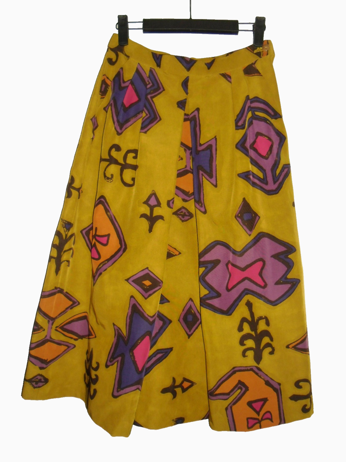 Bucol Paris vintage 70’s skirt midi skirt size XS print skirt multicolored – RARE!