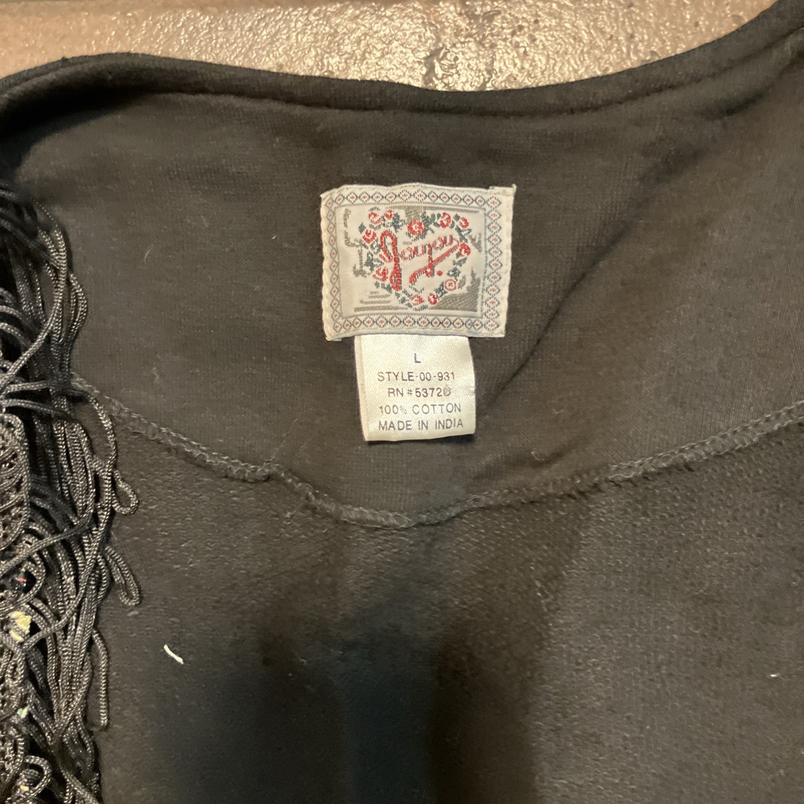 Vintage 80’s fringe jacket L Jou Jou