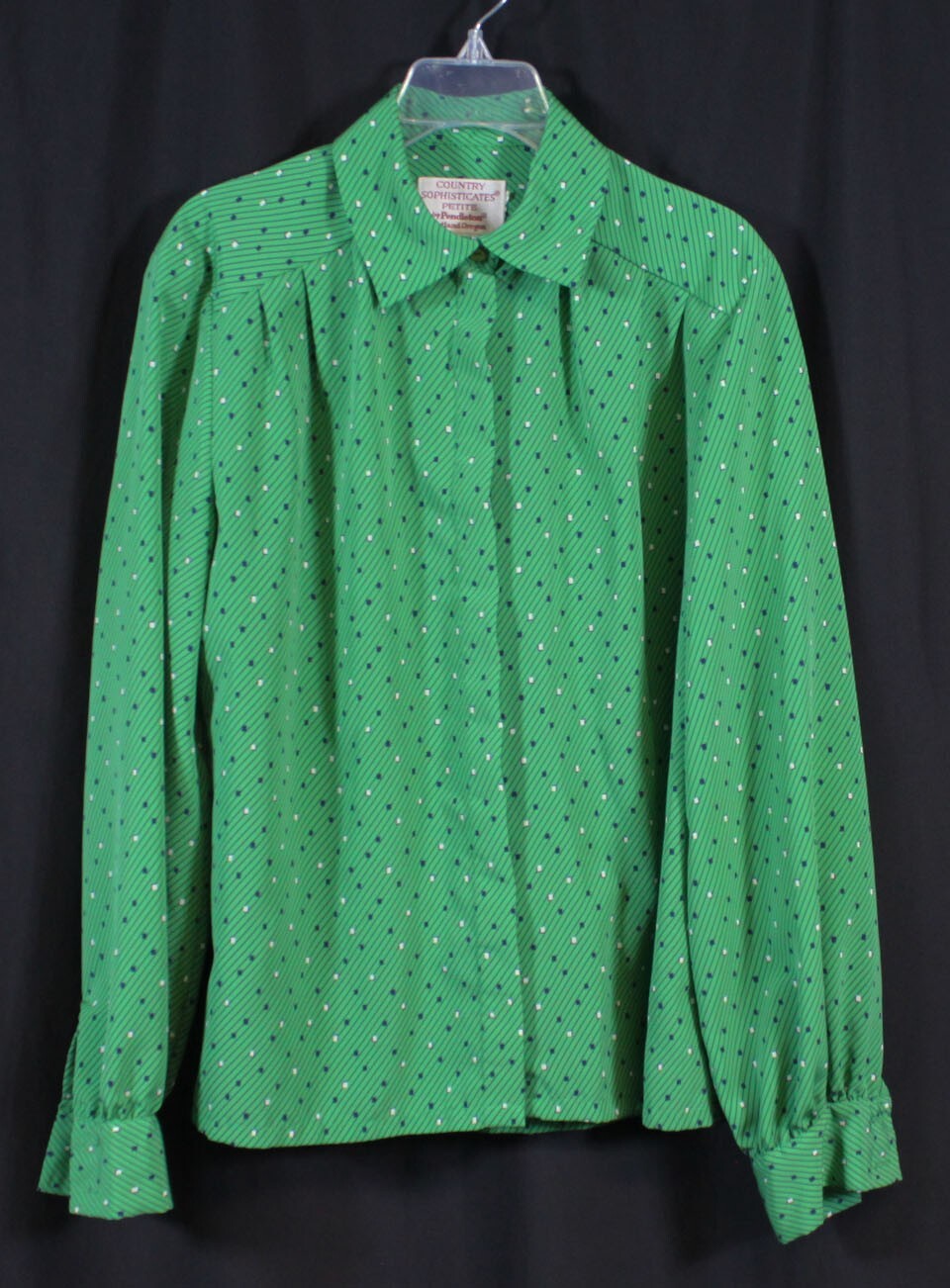 Vtg Country Sophisticates Pendleton Shirt Blouse 80s Retro Geometric Button PM