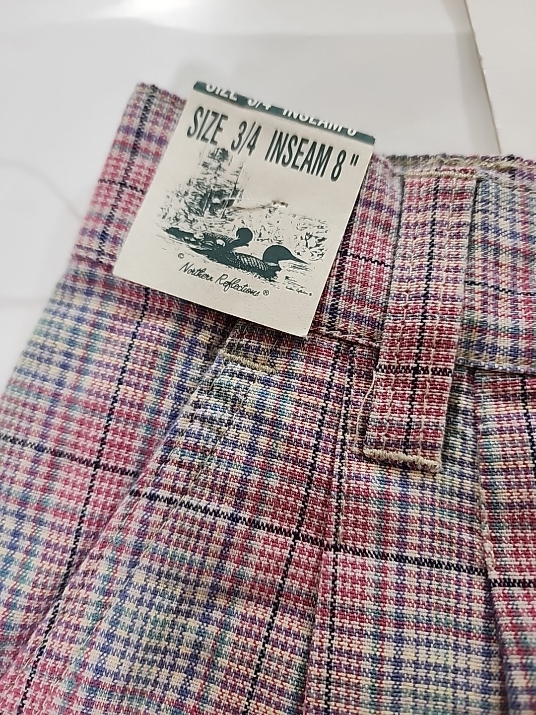 Northern Reflections 8″ Inseem Multicolor Shorts Womens Size 3/4 Vintage 90s NWT