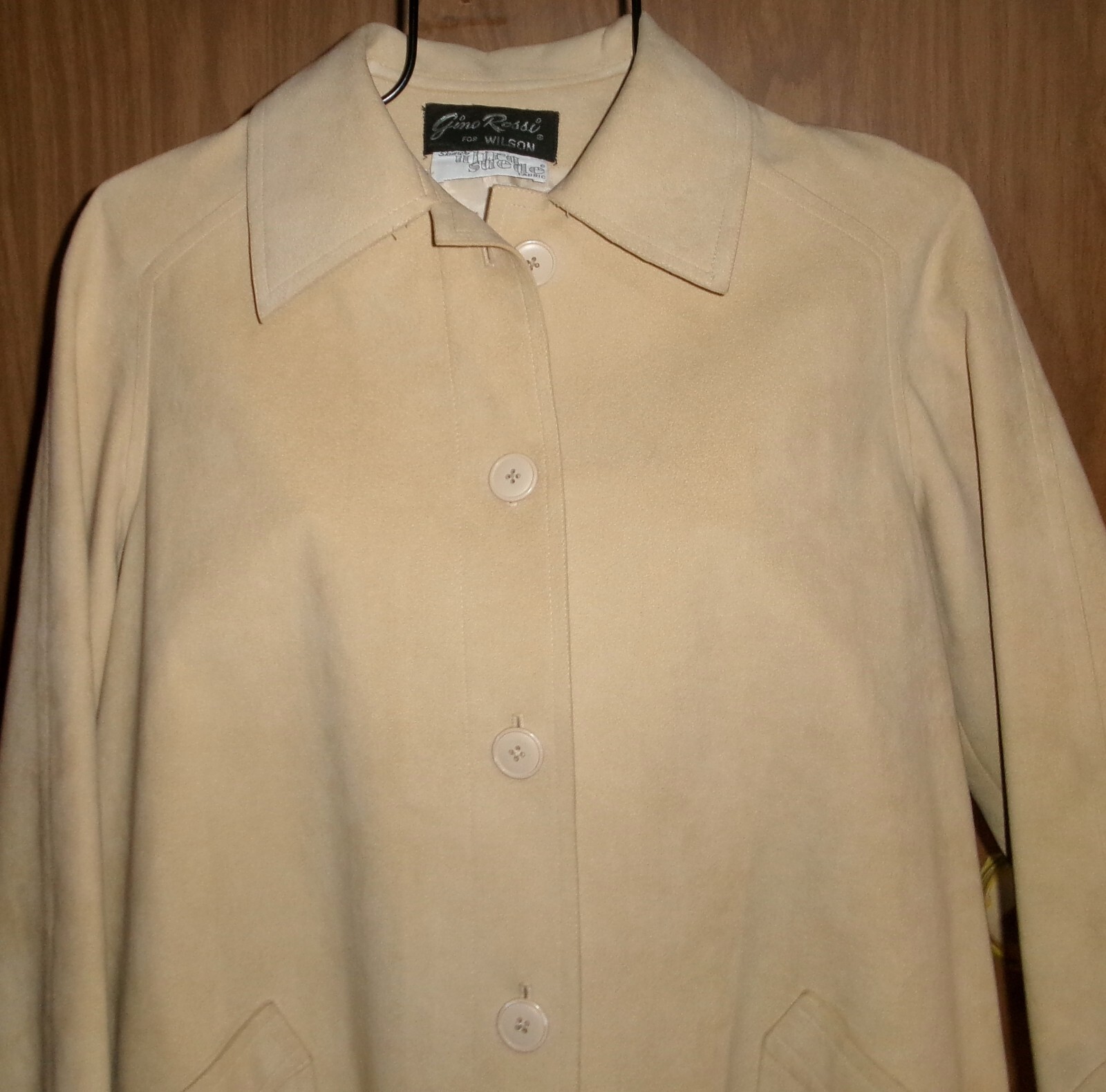 Vintage Light Tan Ultra Suede GINO ROSSI FOR WILSON Coat-Medium