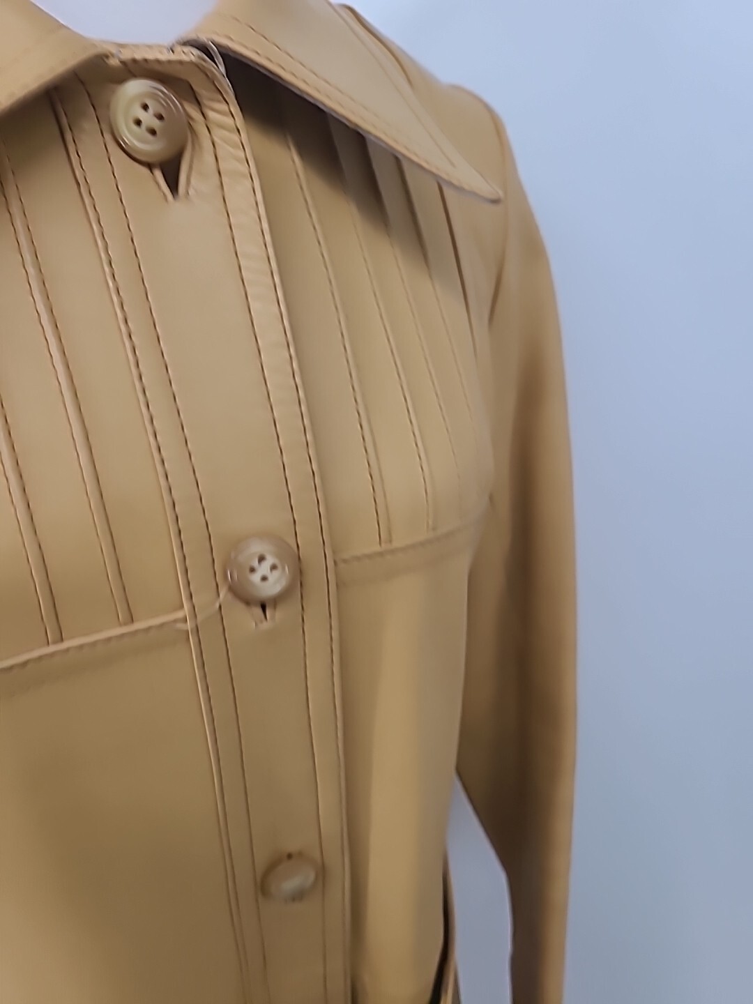Vintage Leda Spain By Gropper For I. Magnin Long Leather Trench Coat