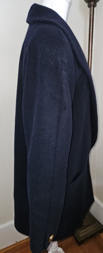 Vintage DONNYBROOK Navy Blue Lined Wool Blazer Jacket Ladies Size 12