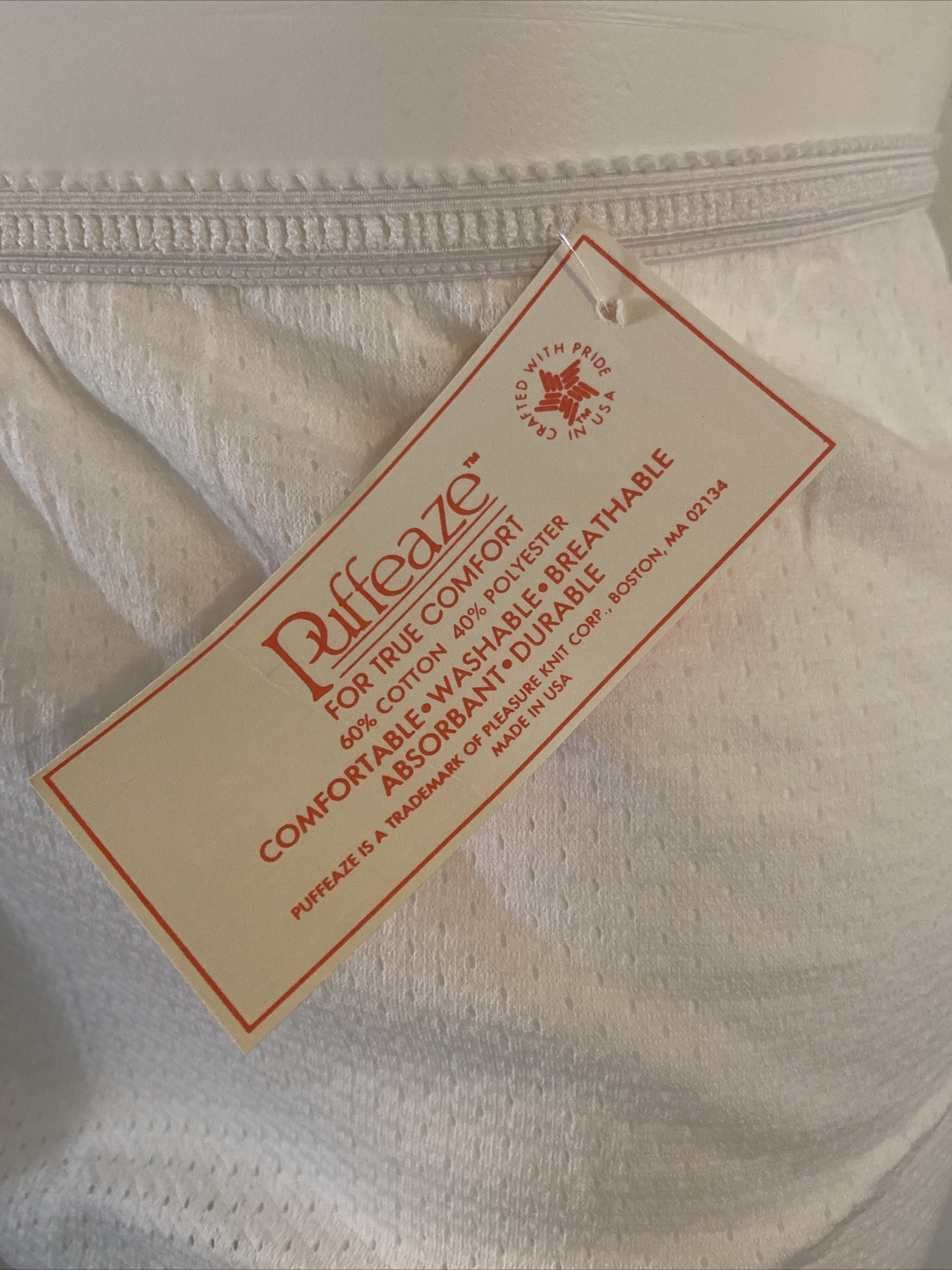 Vintage Puffeaze Womans High Waisted Underwear Combed Cotton Size 9 New W Tags