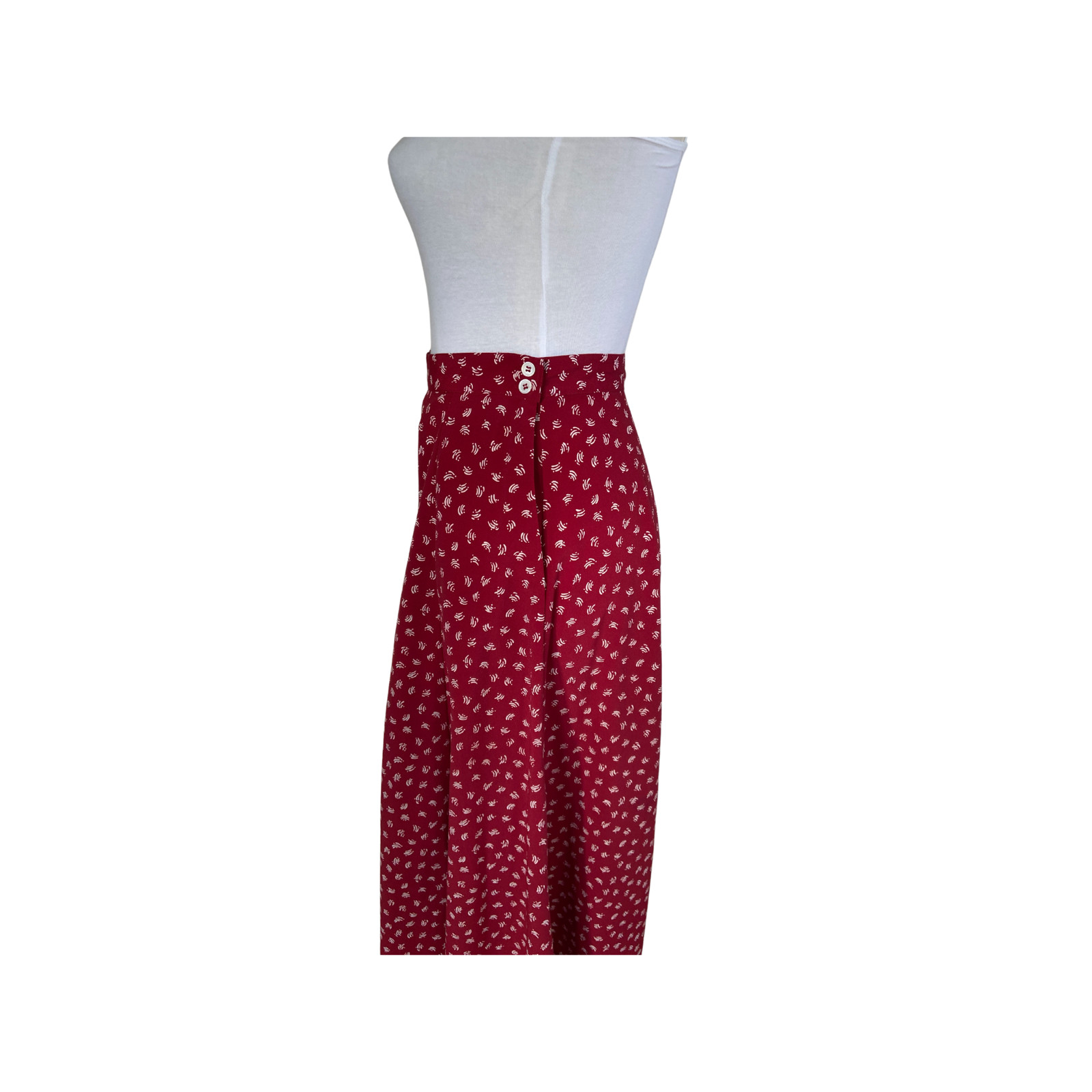 Vintage 1990s Cherry Red crepe bias cut Liz Claiborne Collection Bias cut skirt