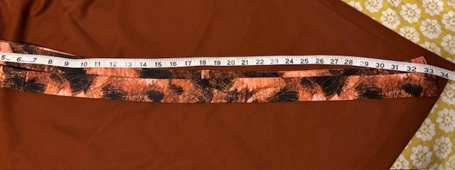 Vintage Handmade Blouse & Skirt Polyester Brown Rust and Black Colors