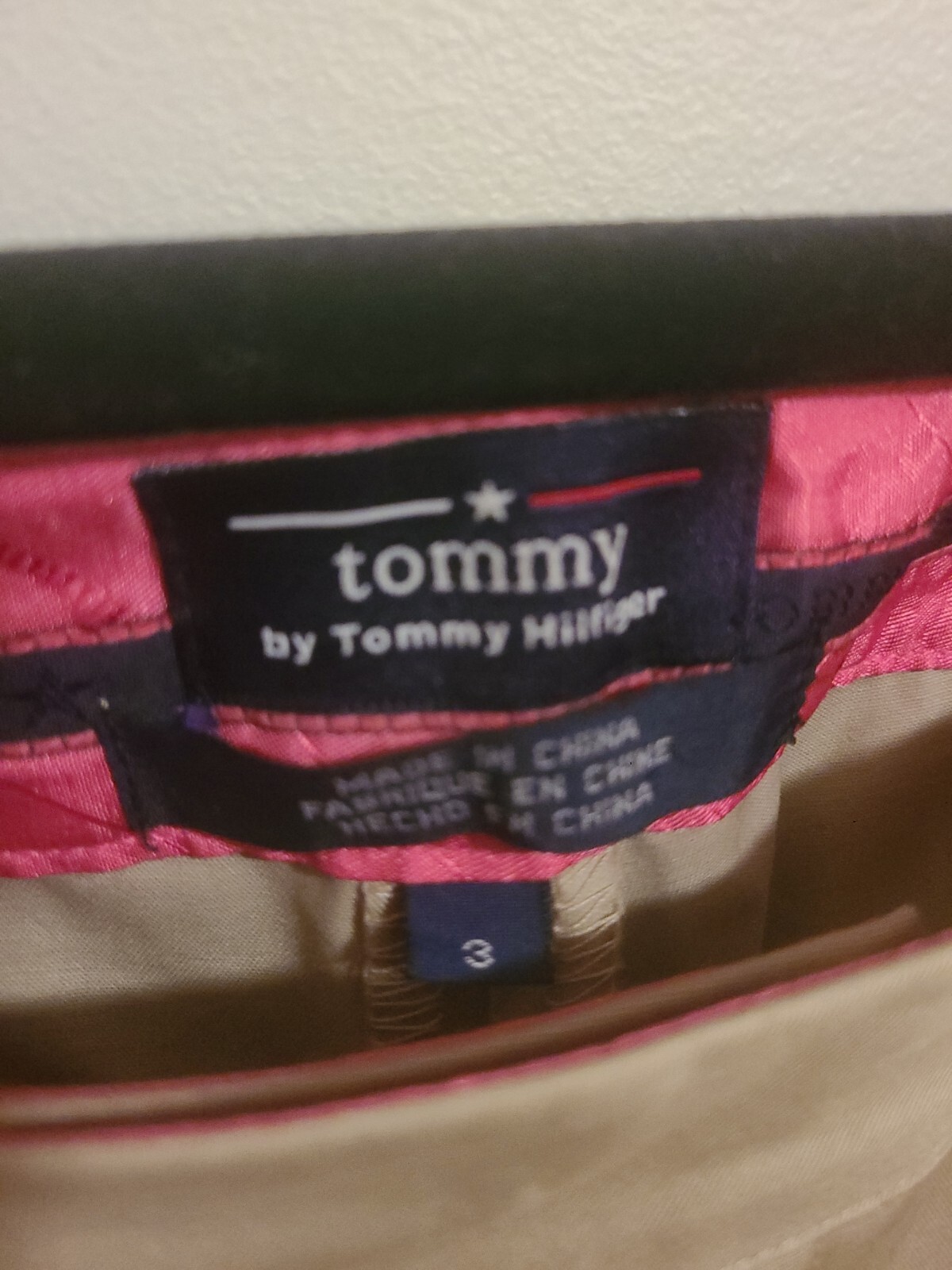 Vintage Retro Jacket Pants Set Suit Tommy Hilfiger Tan Pink Barbie Size 3