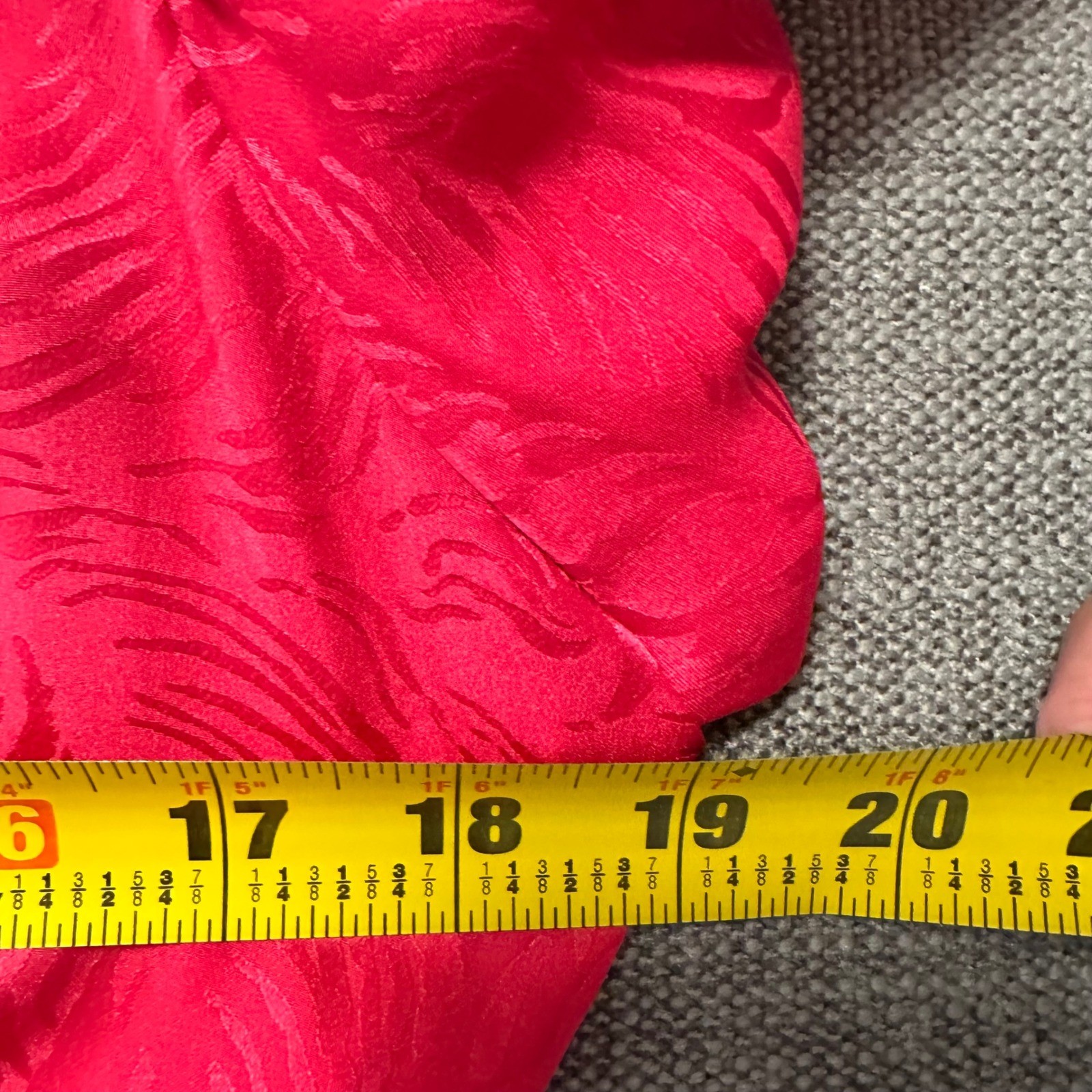 Nora Noh Silk Jacquard Midi Dress Womens 4P Fuchsia Pink Vintage Ruffle 80s