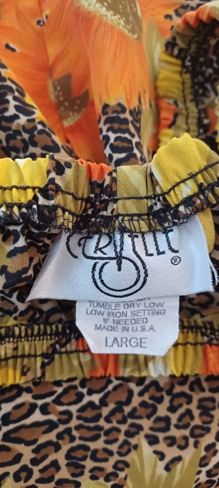 VINTAGE CERVELLE ART-TO-WEAR MAXIMALISM „MIDAXI” (34″) SKIRT LARGE* CURVY FIT