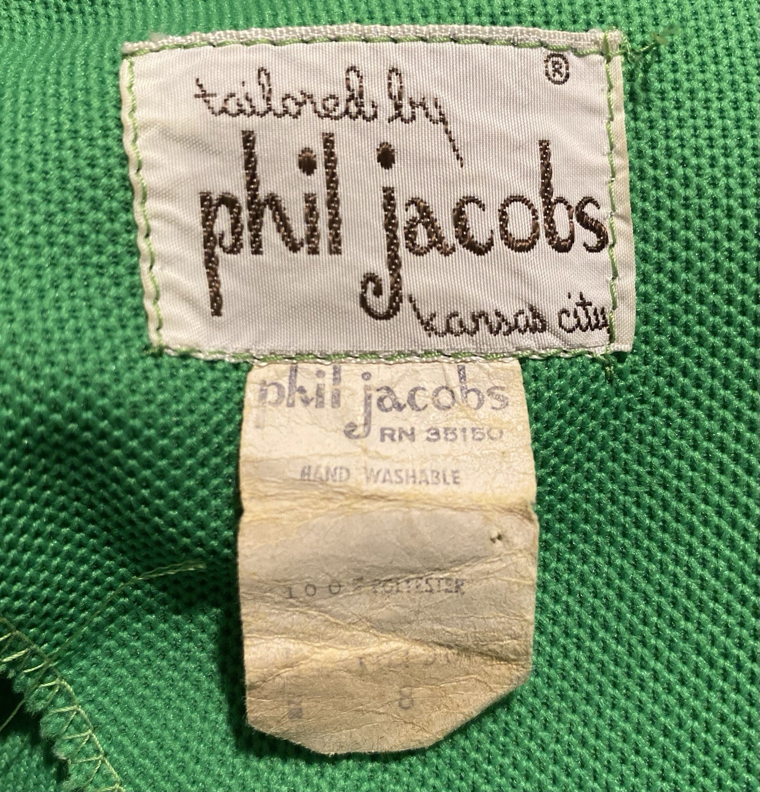 Vintage 1960s Phil Jacobs Sailor Inspired Bright Green Shift Dress