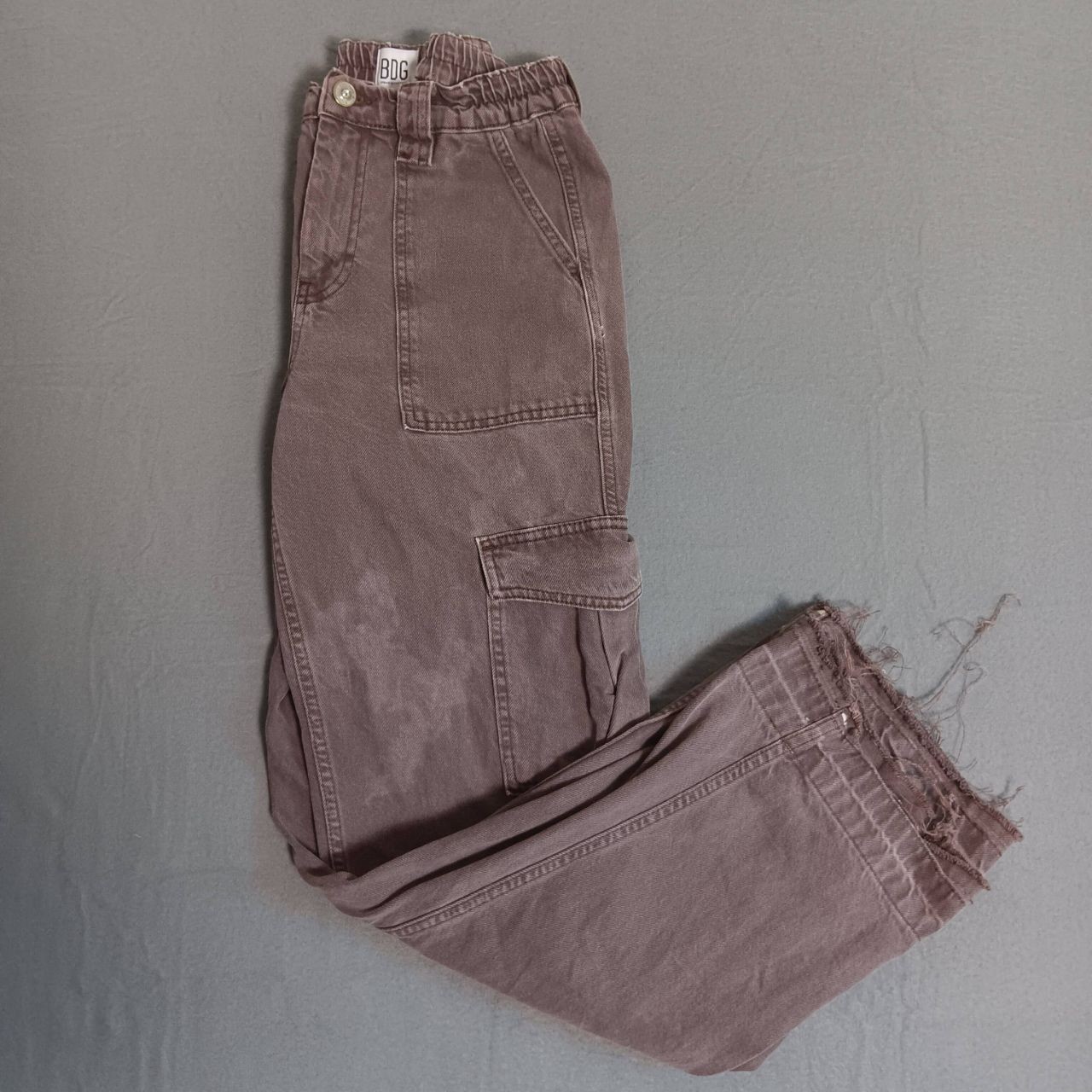 BDG Womens W28 L32 Pants Washed Purple Cargo Vintage Skater Distressed Frayed