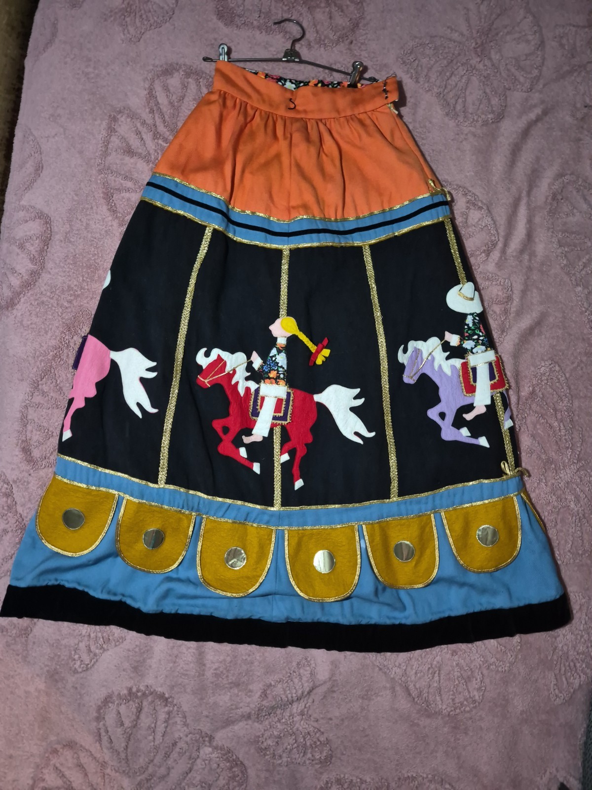 FABULOUS Vtg Designer Skirt- Rizkallah Malcolm Starr Caspian Sea 1971 Collection