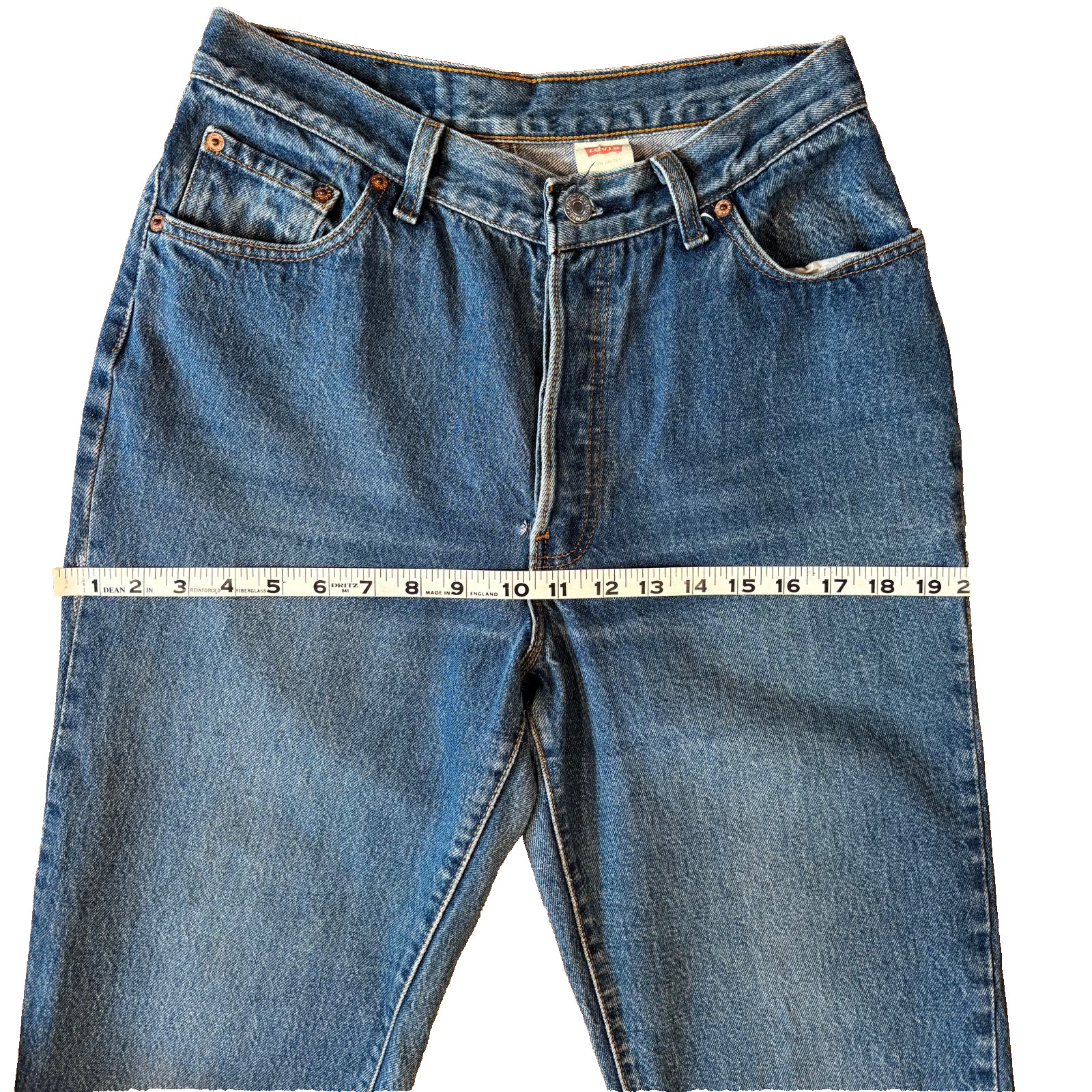 VTG Levi’s 501 Jeans 80s High Waisted Tapered Women’s 28×28 Med Wash Made in USA