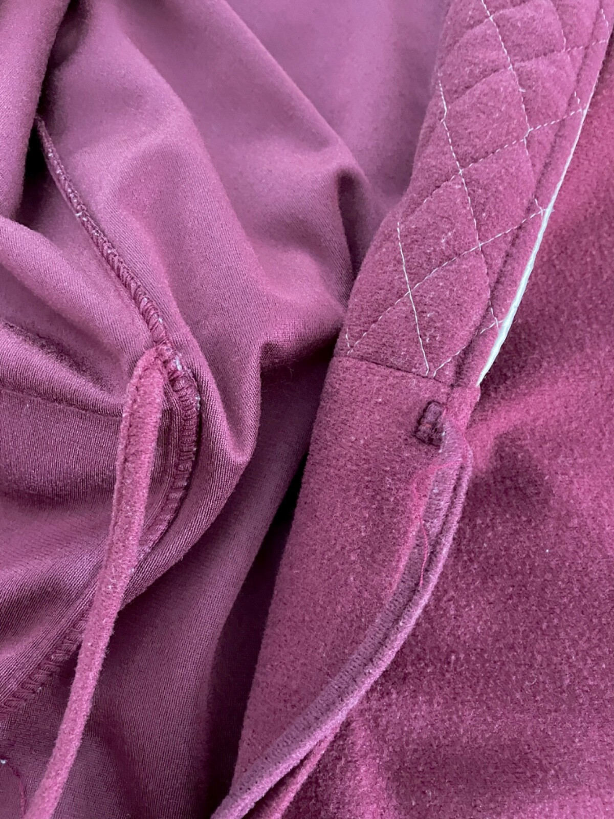 Vintage Jennifer Dale Long Fleece Belted Robe. Burgundy. Ladies 11.