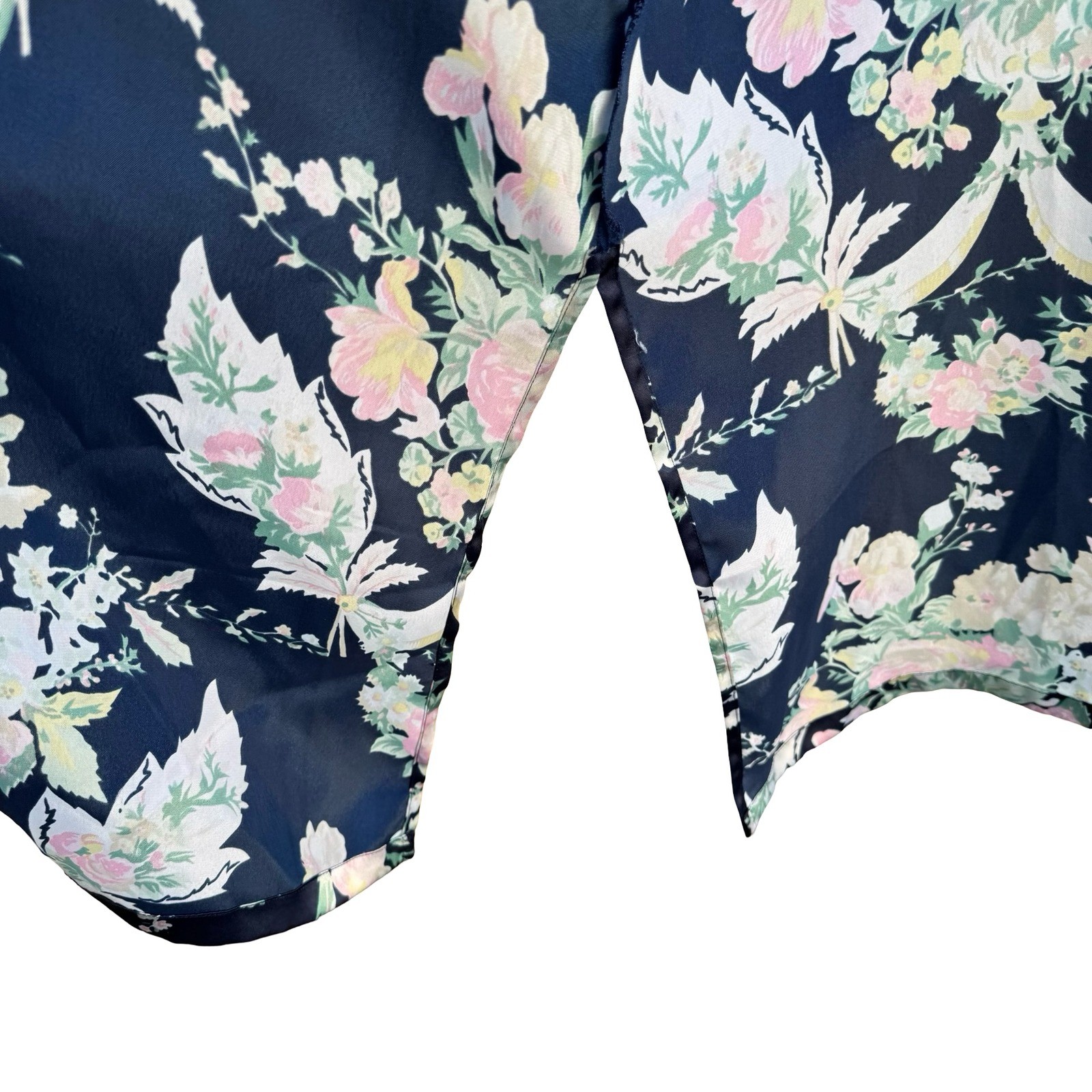 Victorias Secret Vintage Regency Floral Satin Robe Cottagecore Coquette NO BELT
