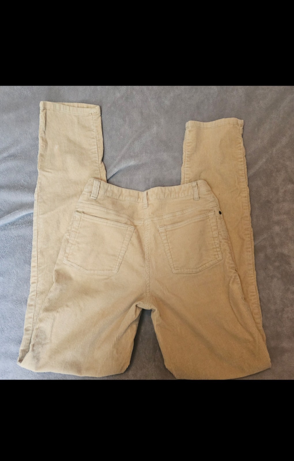 Vtg Newport News Academia Preppy Gold Corduroy Long Bootcut Pockets 6Tall